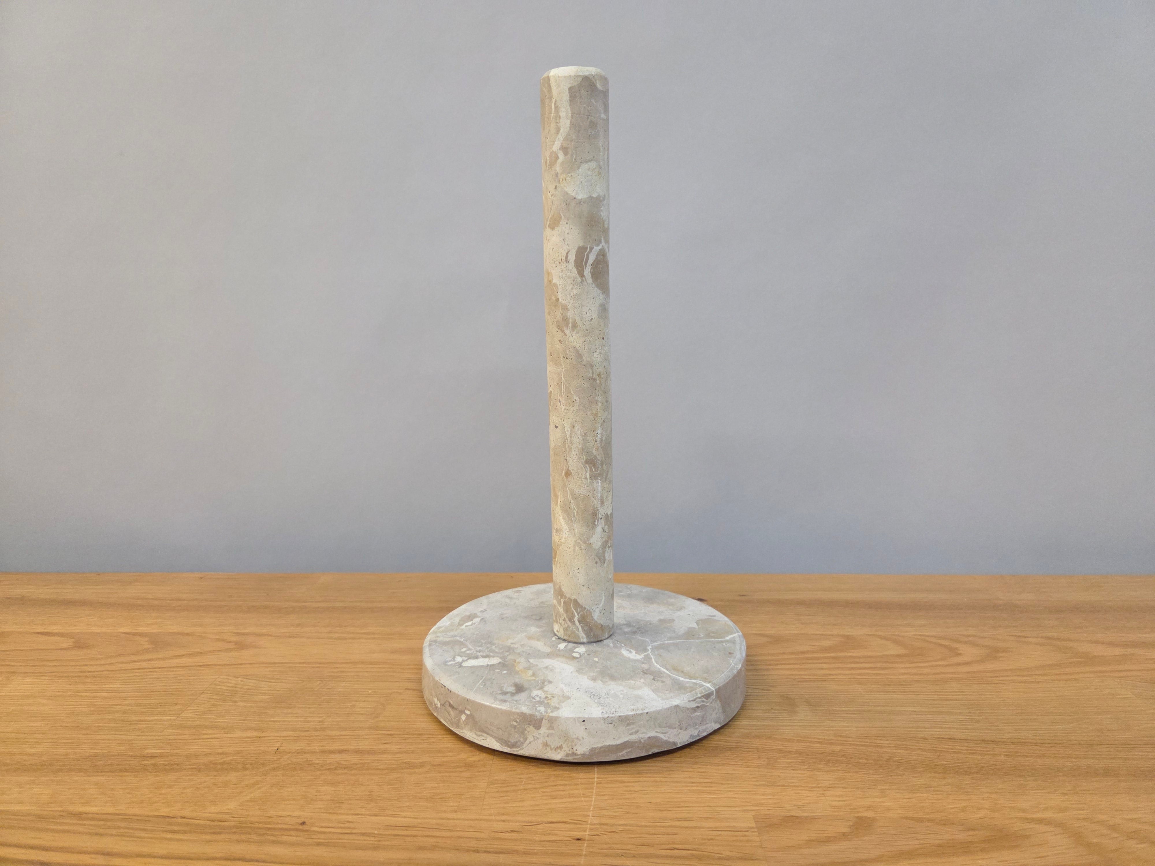Beige Marble Paper Towel Holder