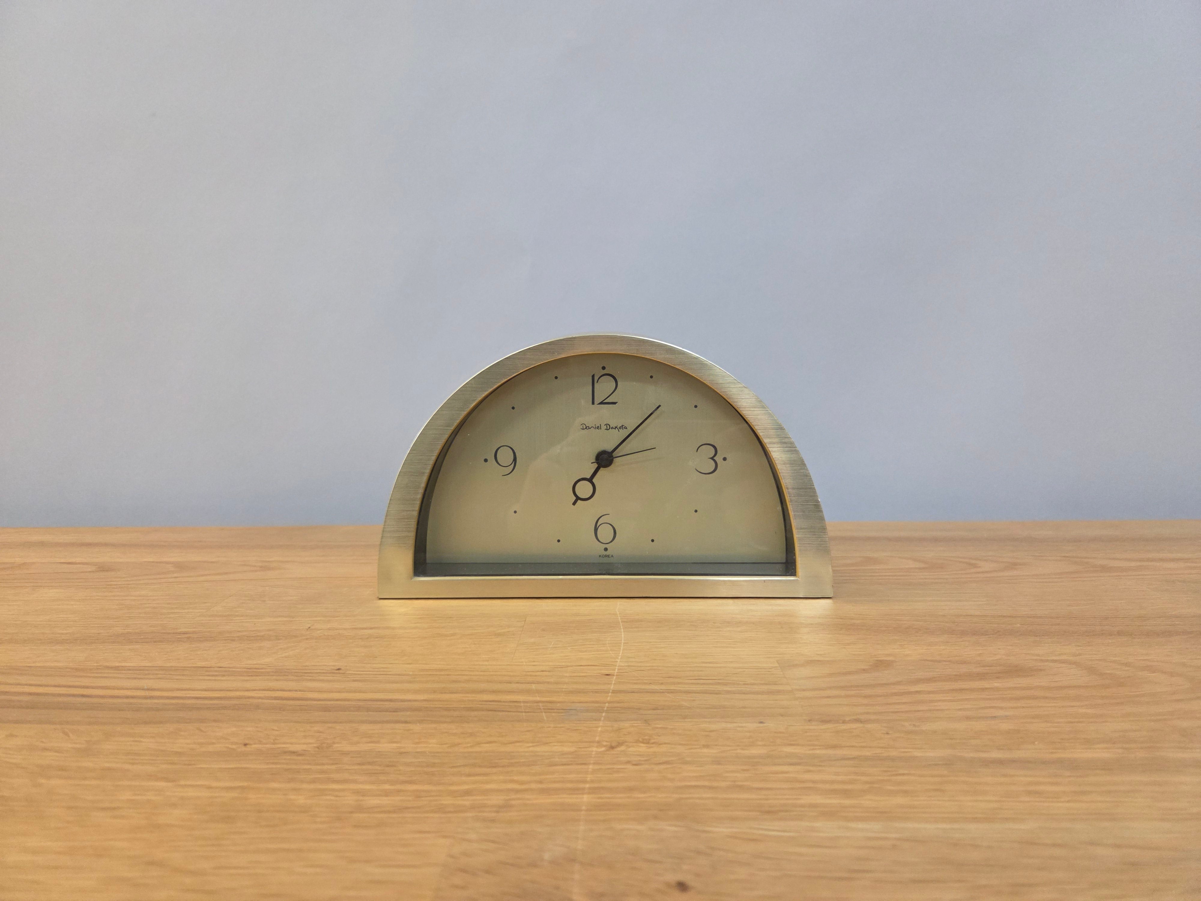 Gold Semi-Circle Desk Clock