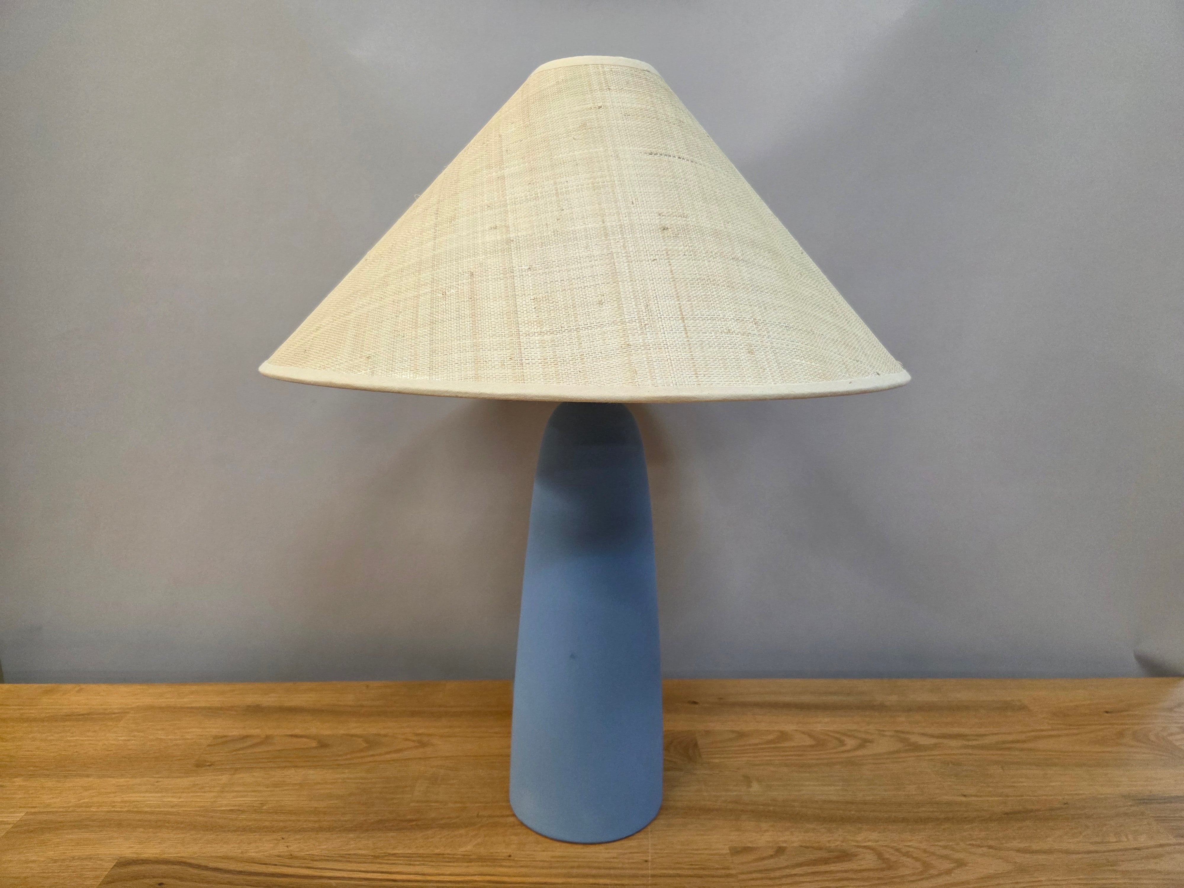 Blue Tapered Base Table Lamp