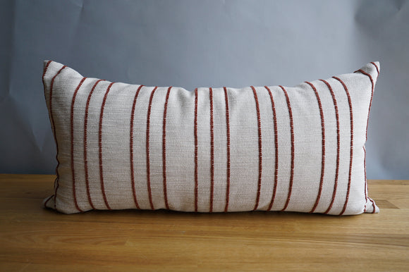 Burgundy Striped Pillow