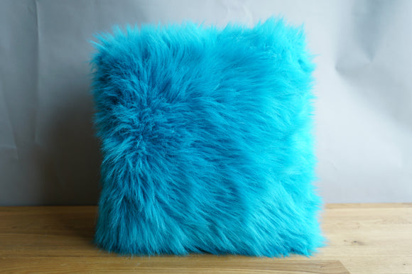 Blue Fuzzy Pillow