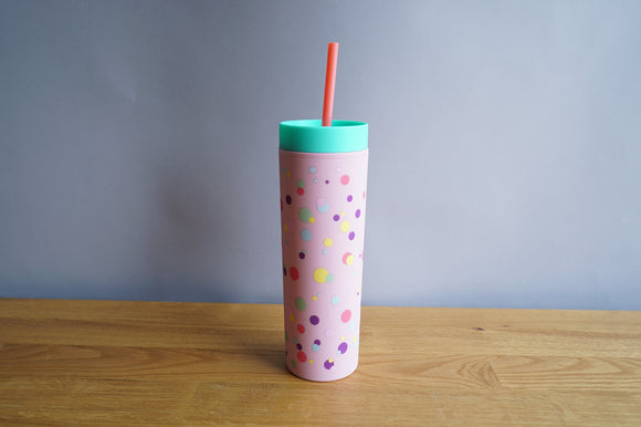 Pink Dotted Water Bottle