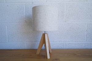 Wood Tripod Lamp