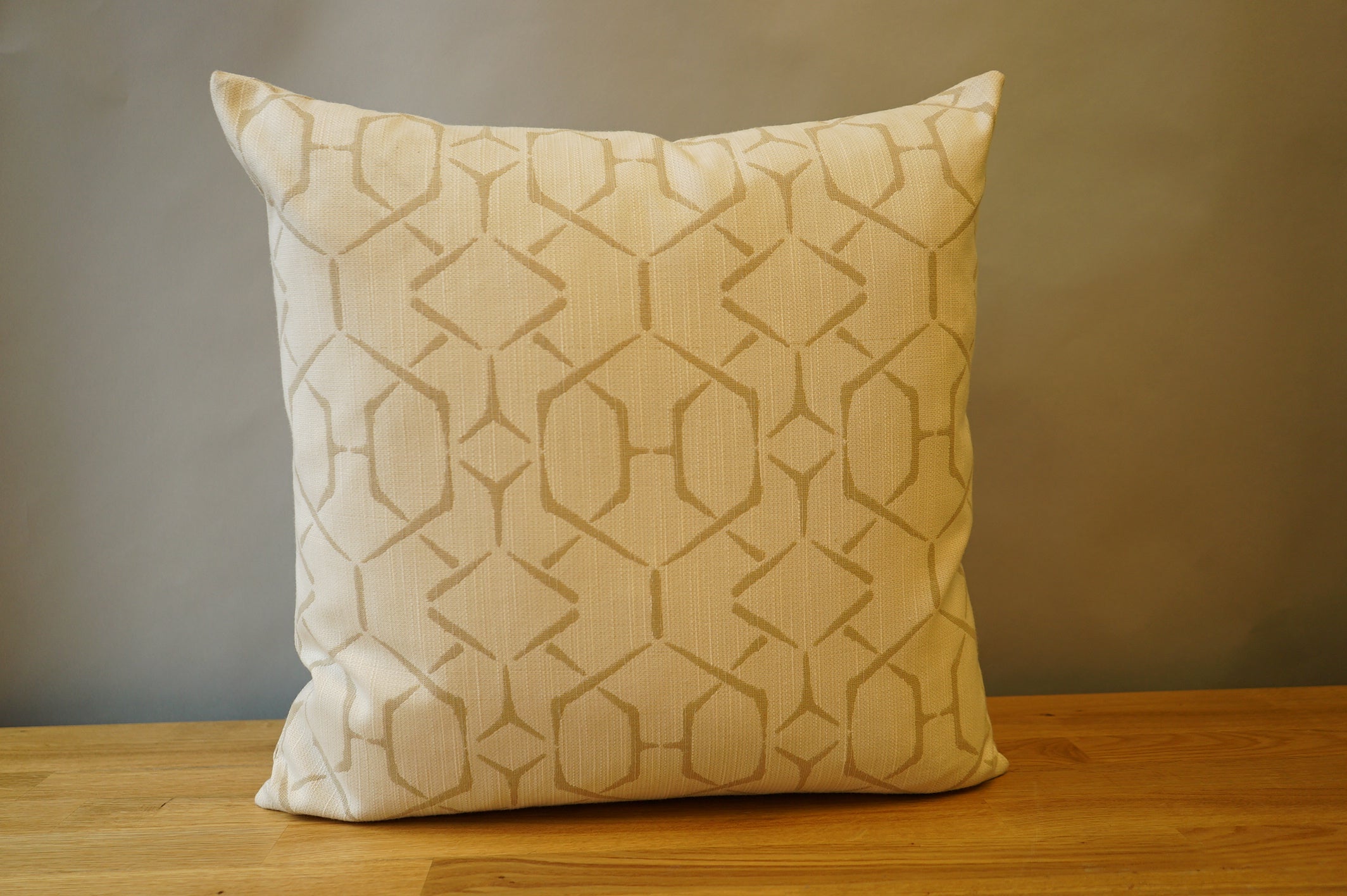 Beige Line Pillow