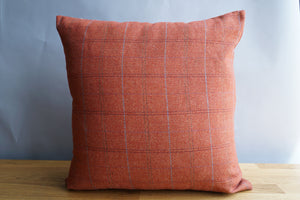 Orange Plaid Pillow