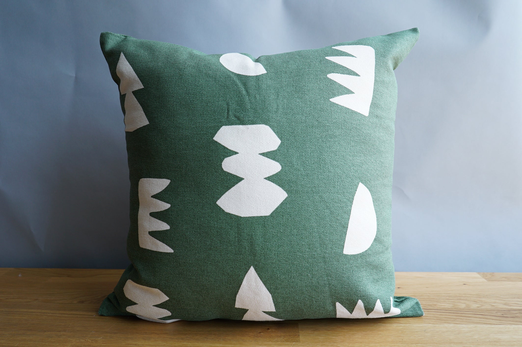 Green and White Pillow