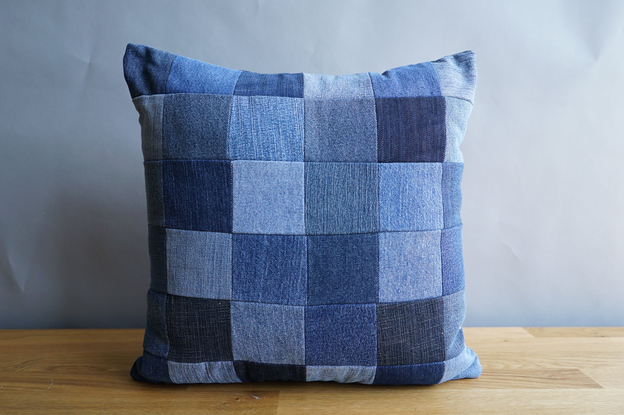 Blue Plaid Pillow