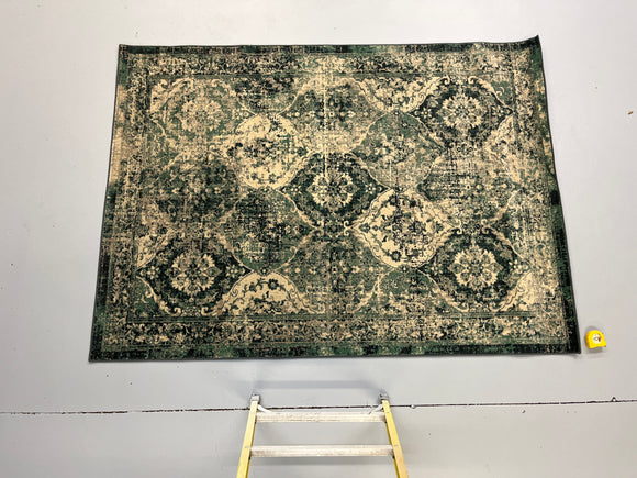 Green-Blue Patterned Rug - 92x66