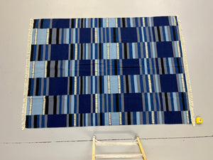 Blue Striped Rug - 94x68