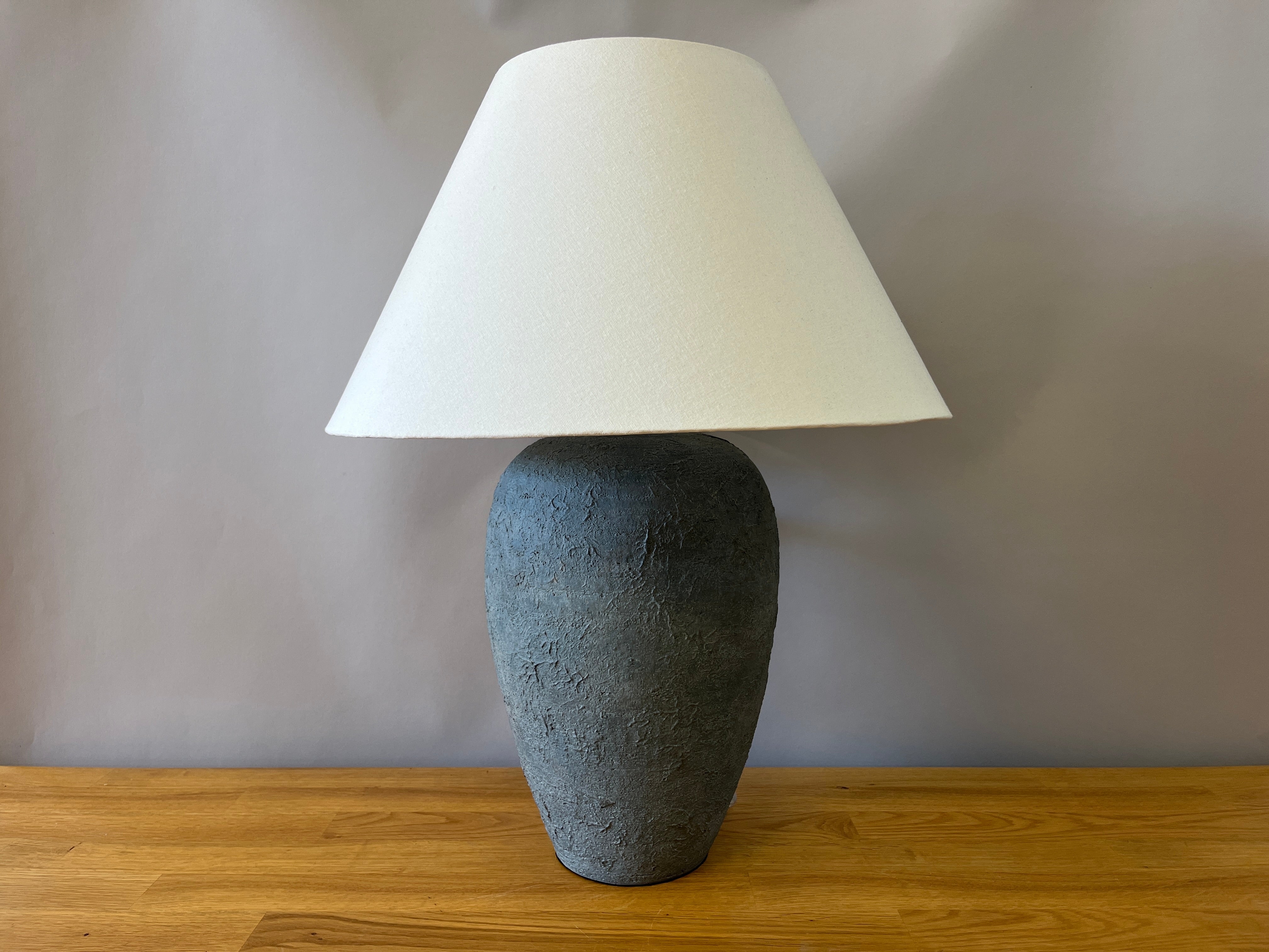 Grey Textured Table Lamp