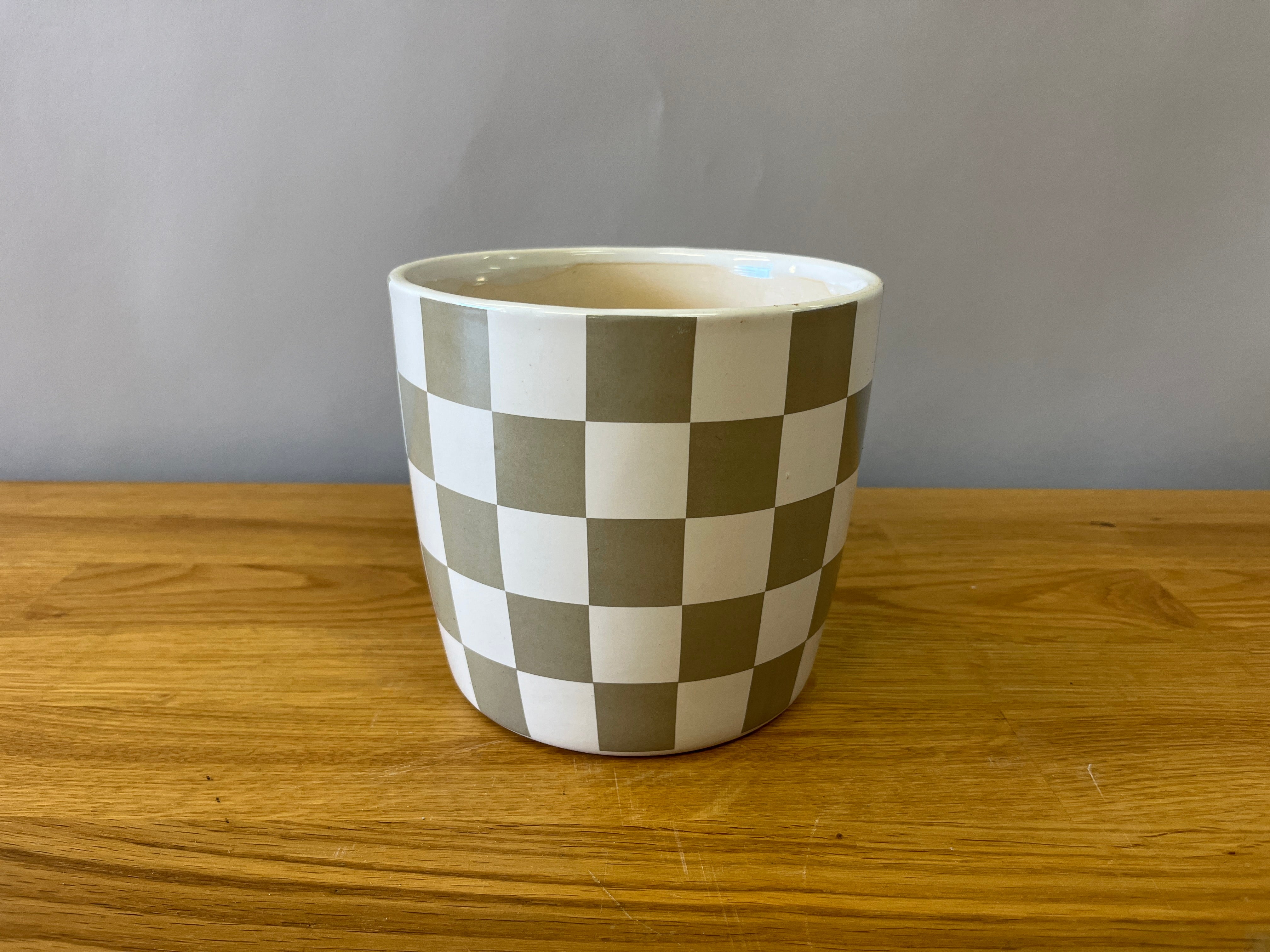 Checkered Planter Pot