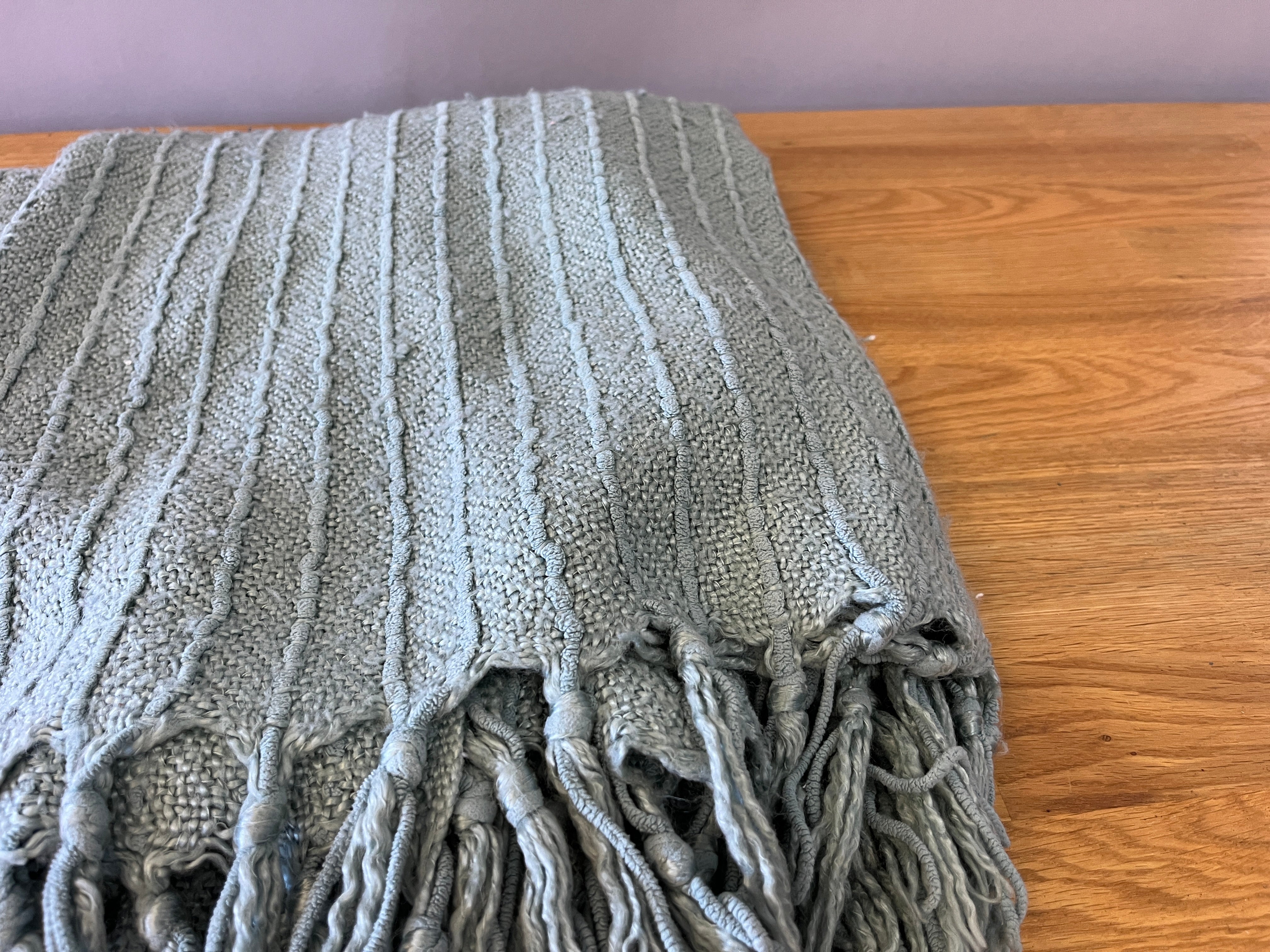 Light Blue Throw Blanket