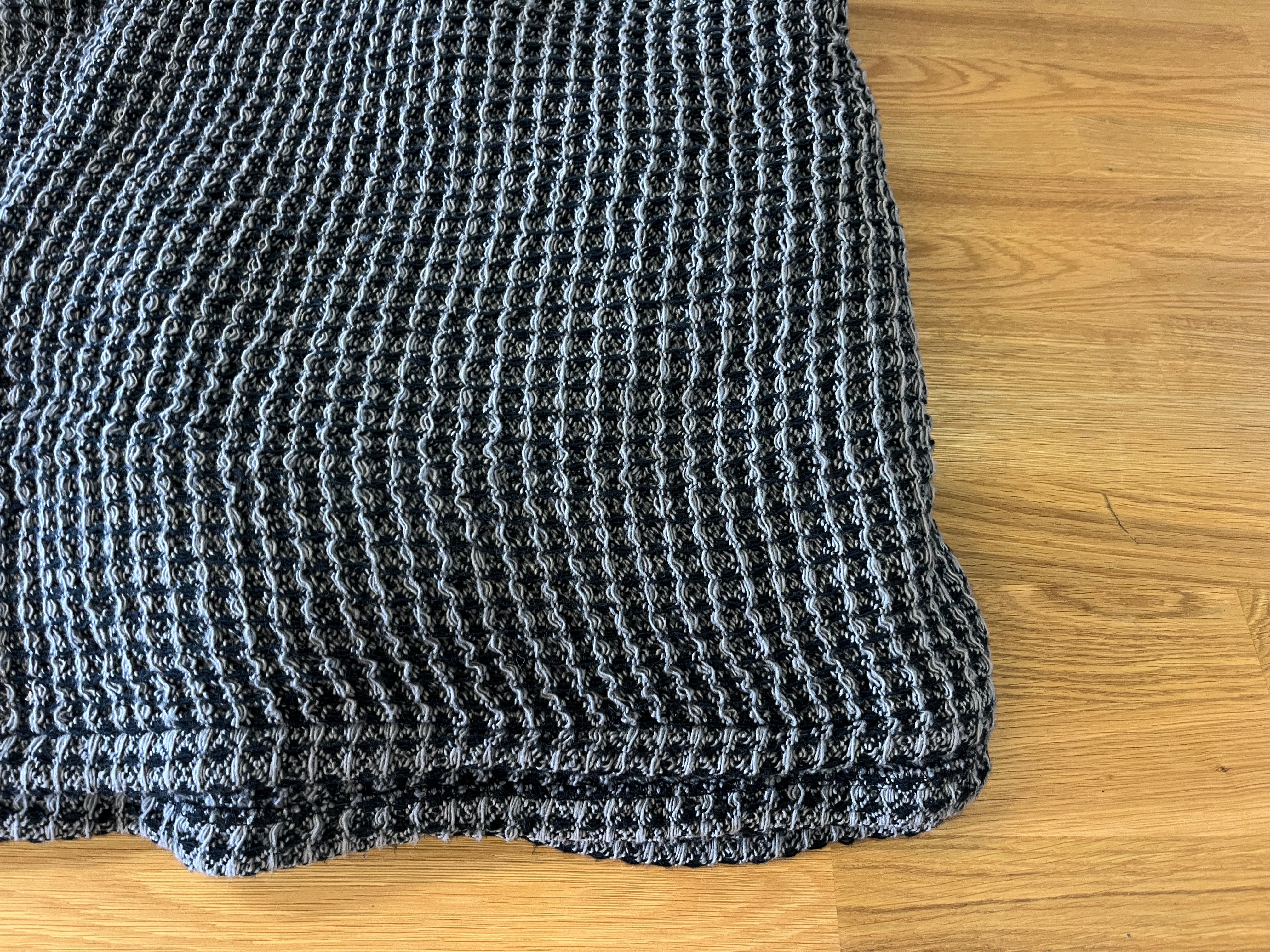 Grey Waffle Throw Blanket