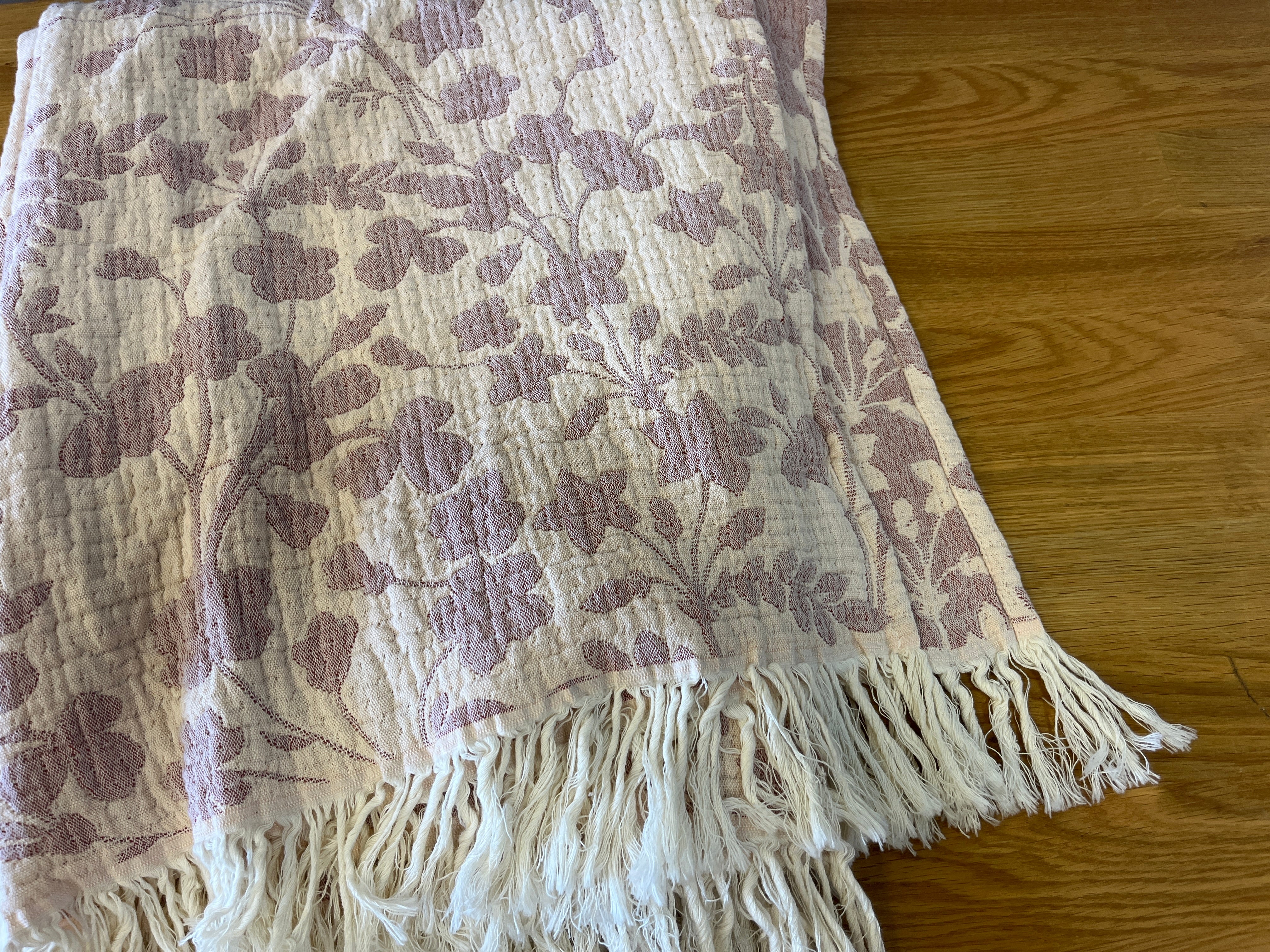 Purple Flower Throw Blanket