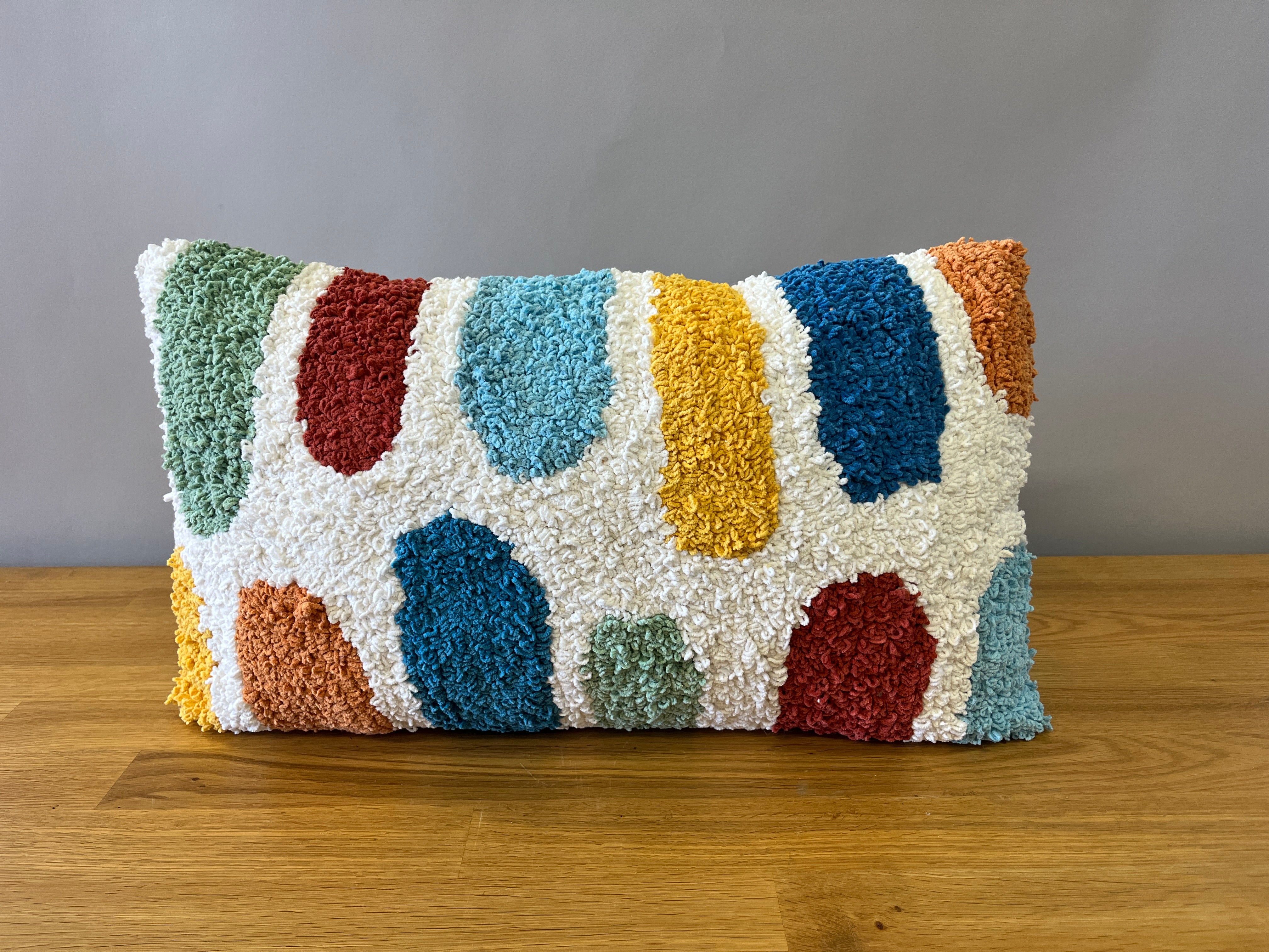 Color Blocked Sherpa Pillow
