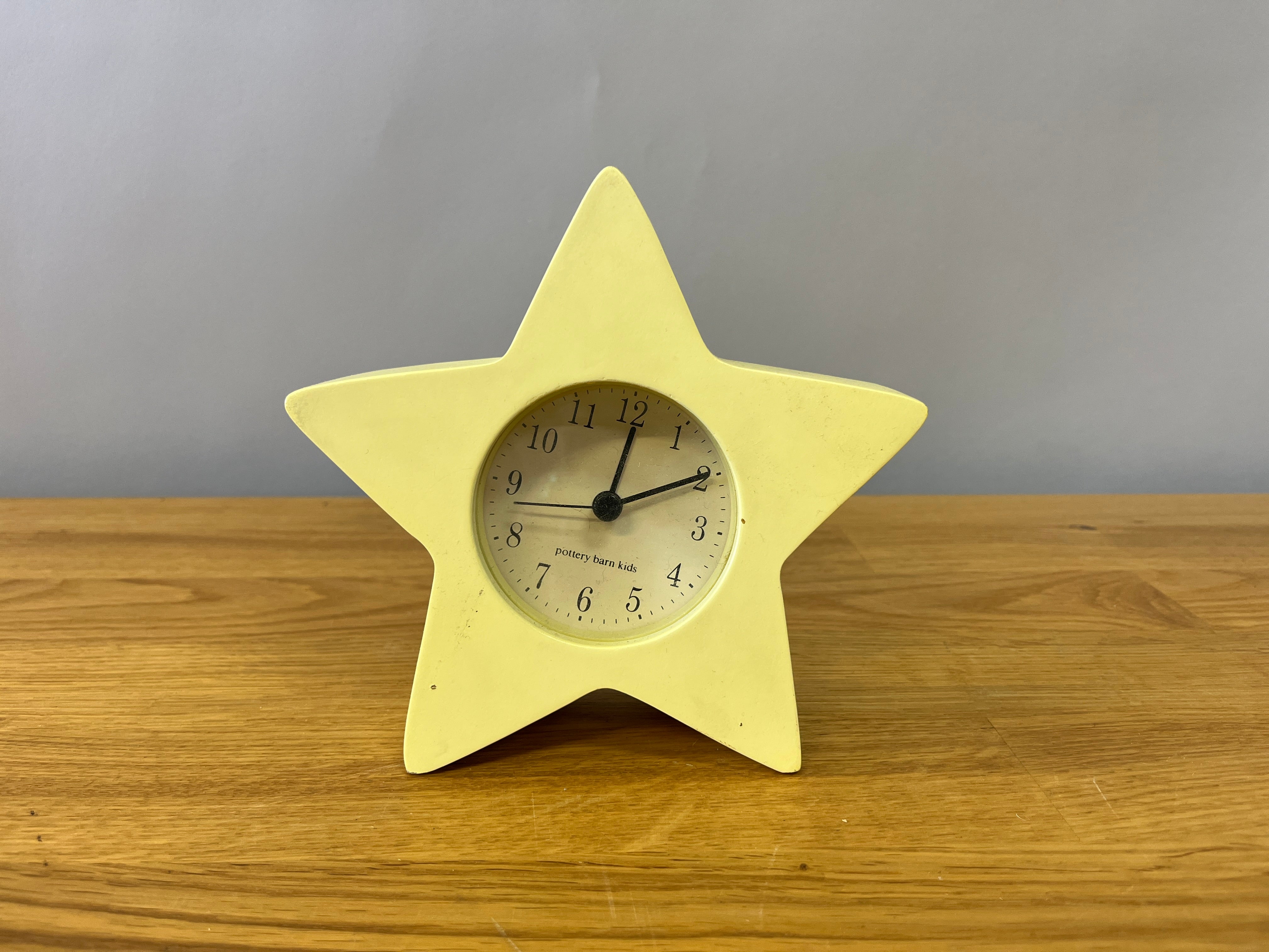 Yellow Star Clock