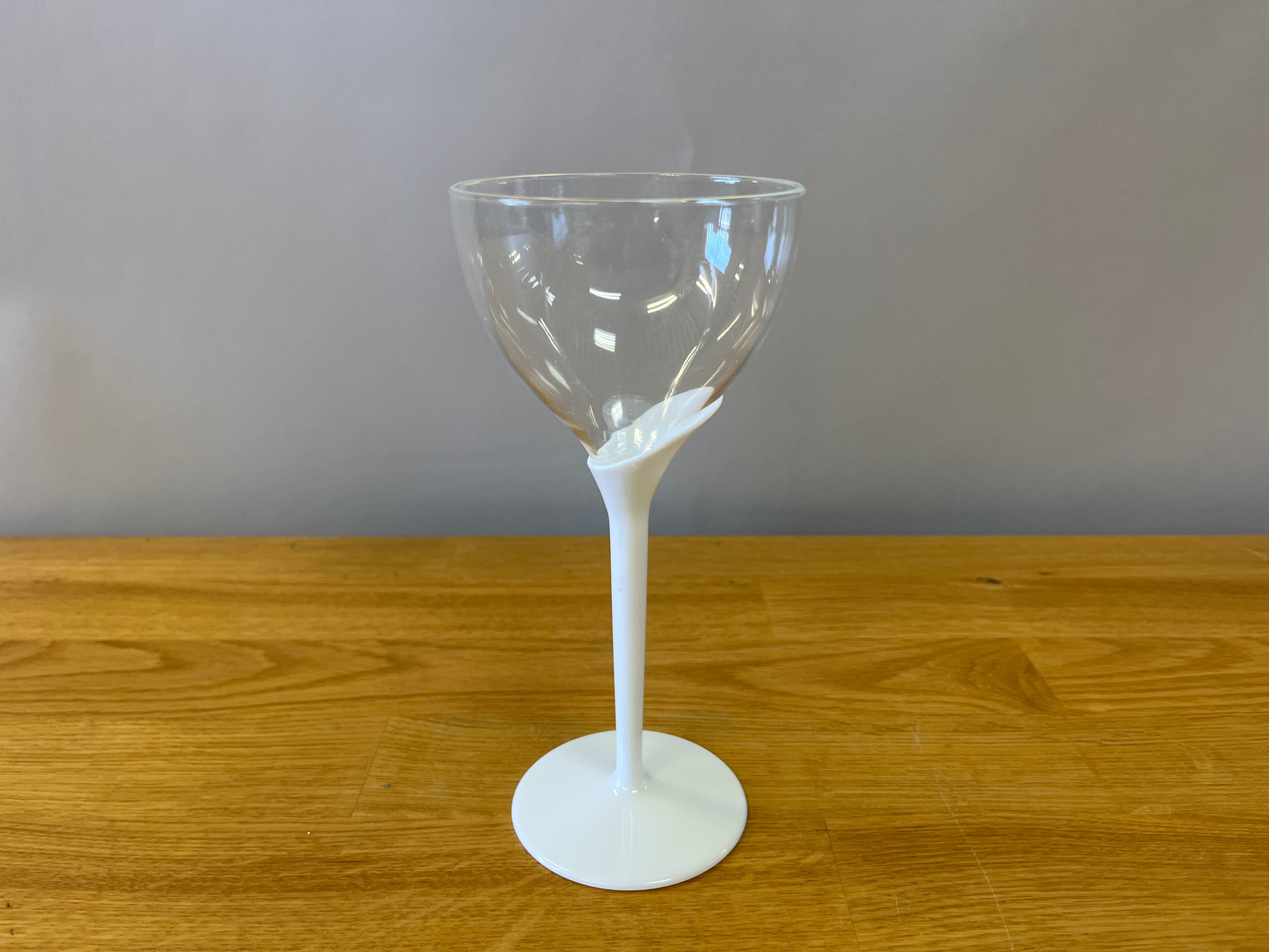 White plastic wine glass