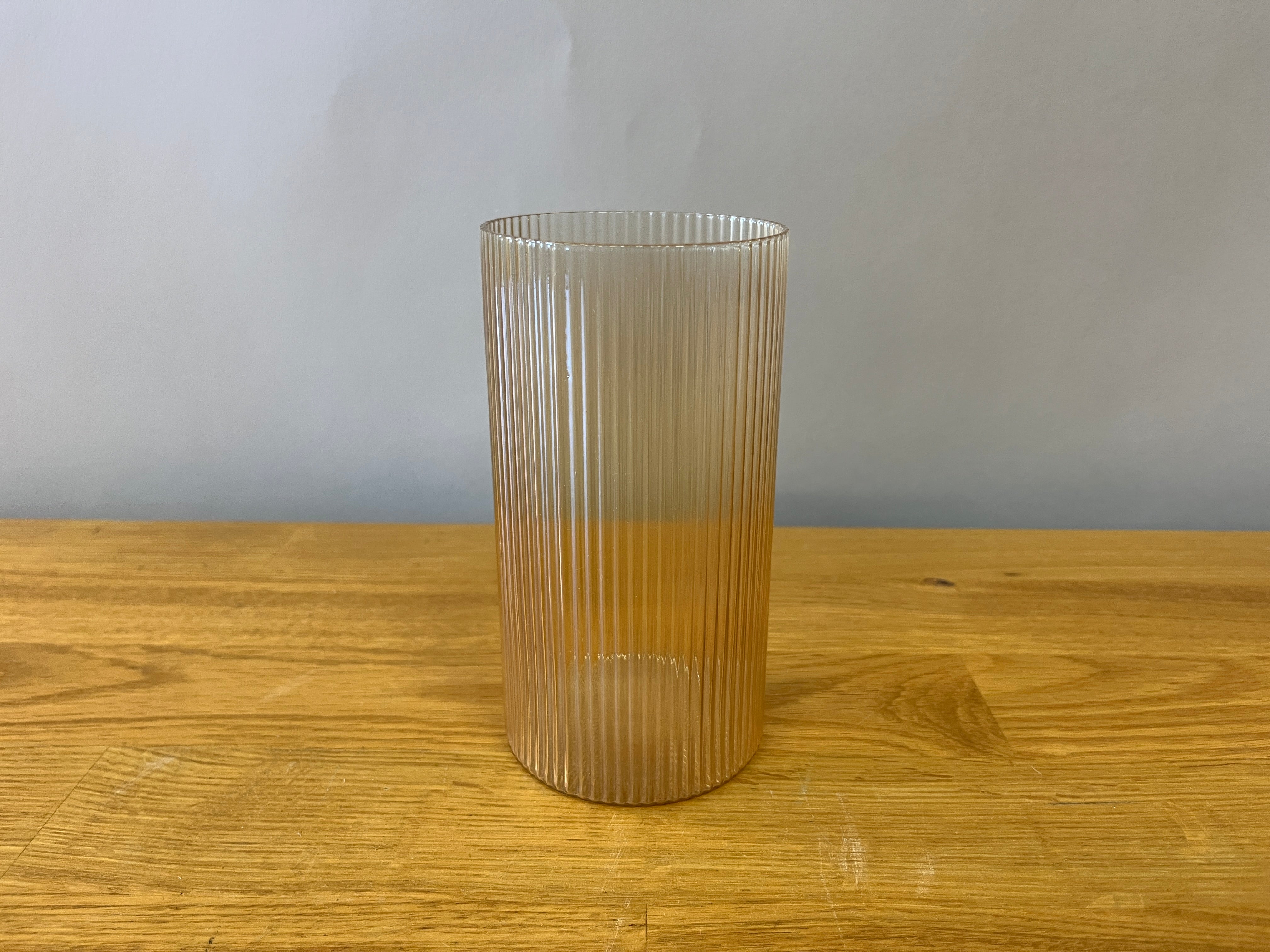 Orange fluted glass