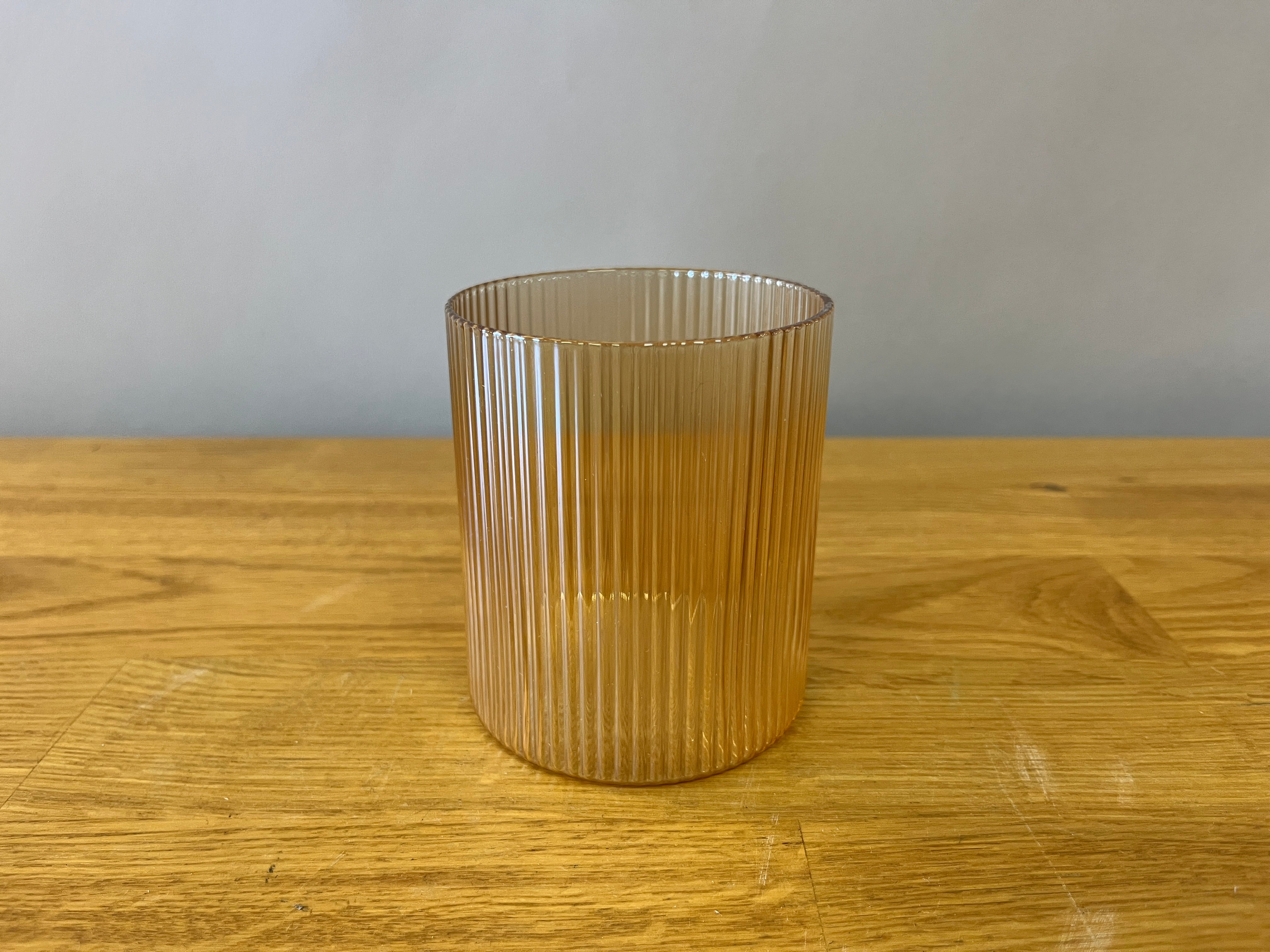 Orange fluted glass