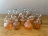 Orange and Clear Ombre Glass Bud Vase