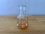 Orange and Clear Ombre Glass Bud Vase