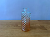 Orange and Clear Ombre Glass Bud Vase
