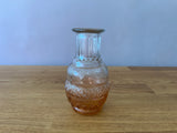 Orange and Clear Ombre Glass Bud Vase