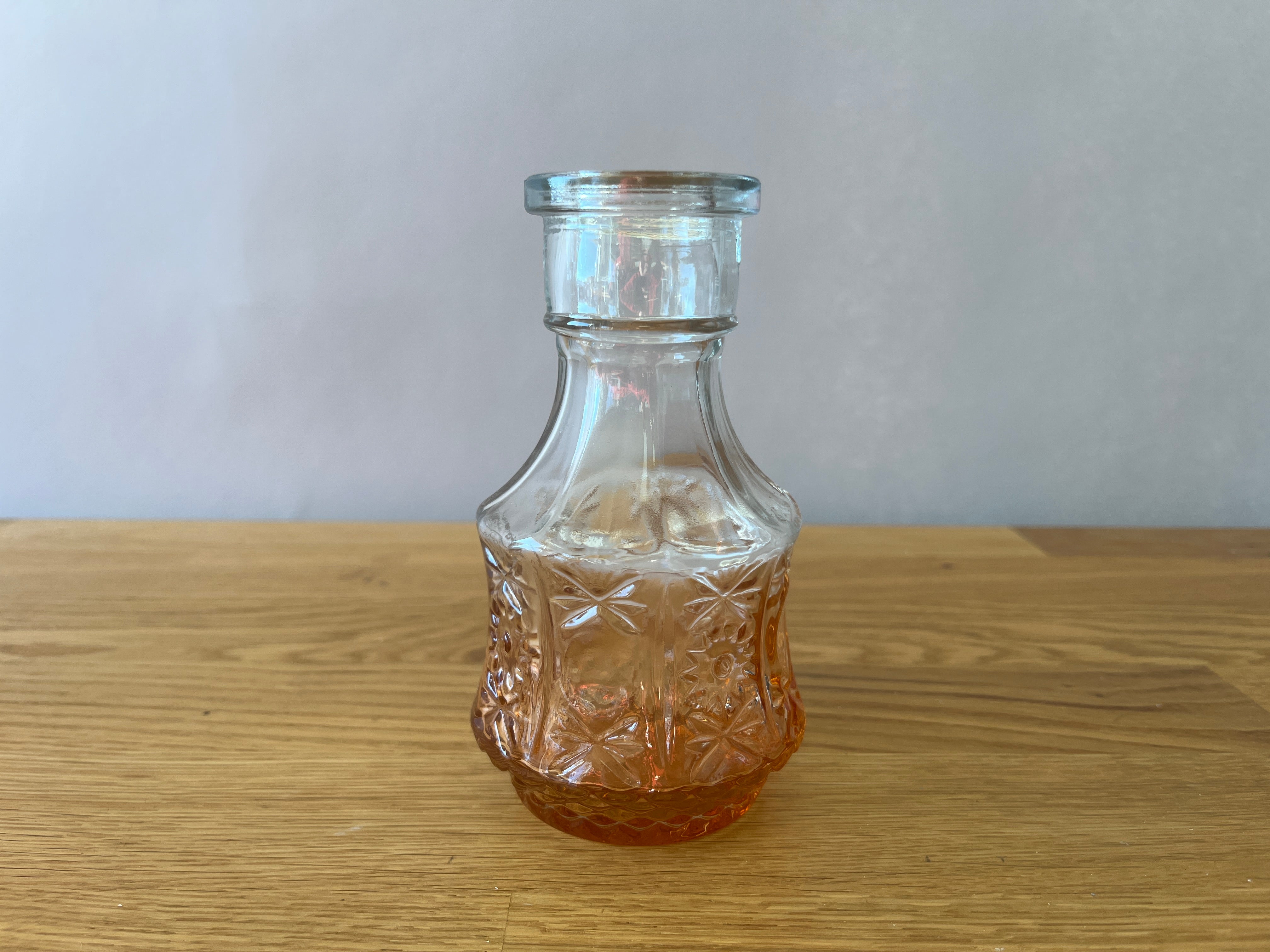 Orange and Clear Ombre Glass Bud Vase