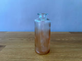 Orange and Clear Ombre Glass Bud Vase