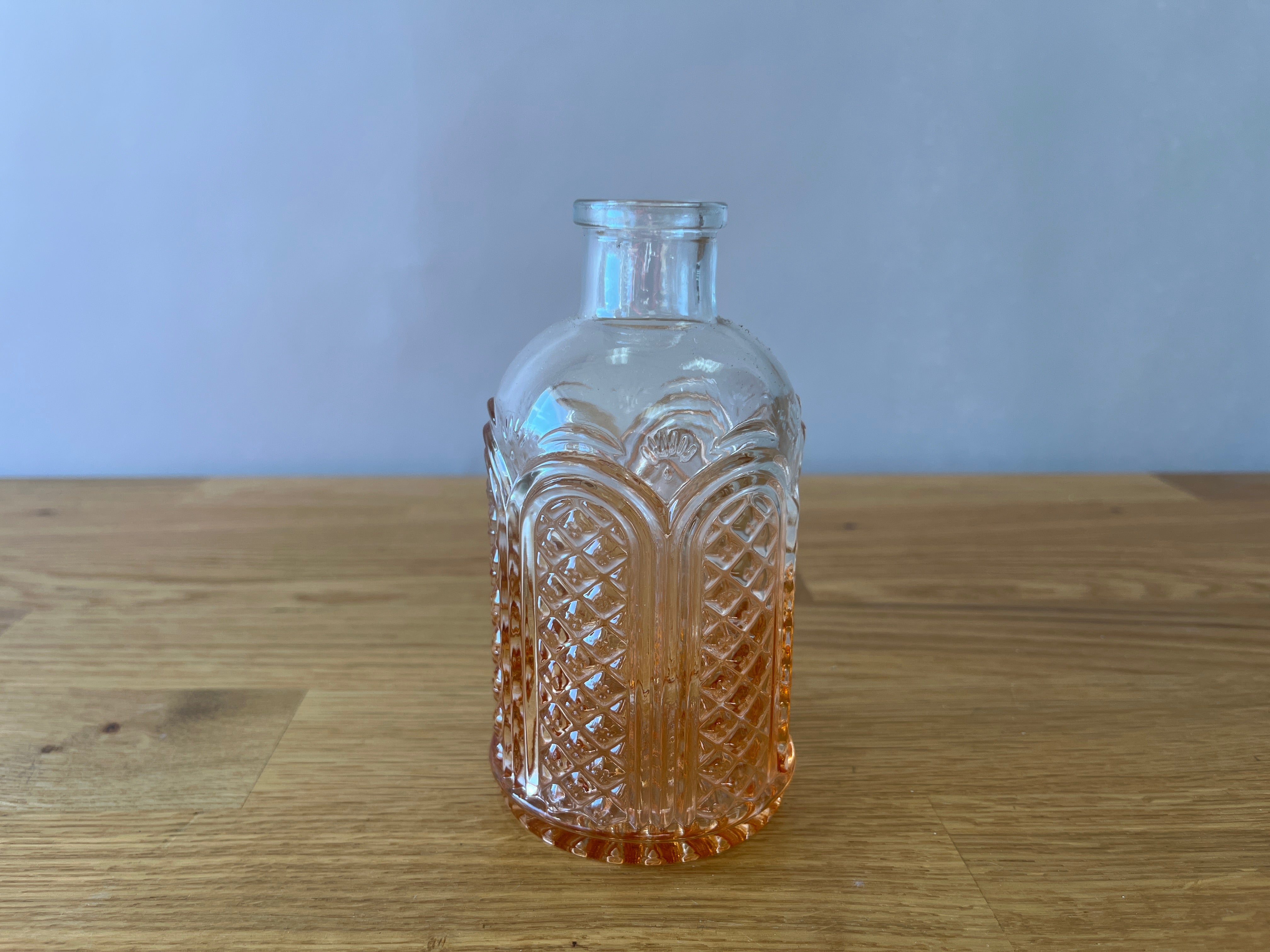 Orange and Clear Ombre Glass Bud Vase