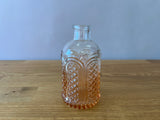 Orange and Clear Ombre Glass Bud Vase