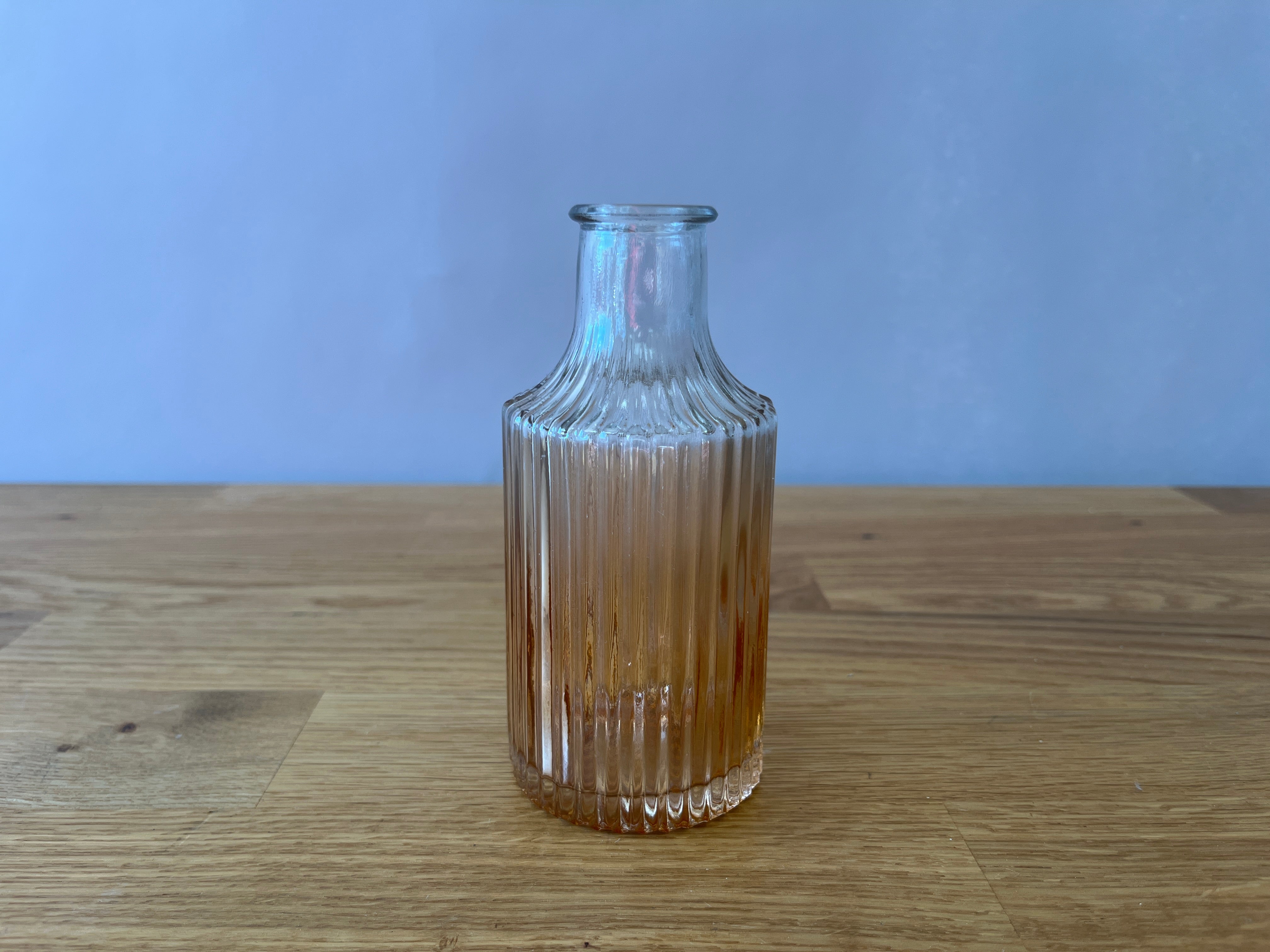 Orange and Clear Ombre Glass Bud Vase