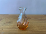 Orange and Clear Ombre Glass Bud Vase