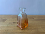 Orange and Clear Ombre Glass Bud Vase