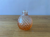 Orange and Clear Ombre Glass Bud Vase