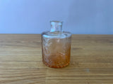 Orange and Clear Ombre Glass Bud Vase