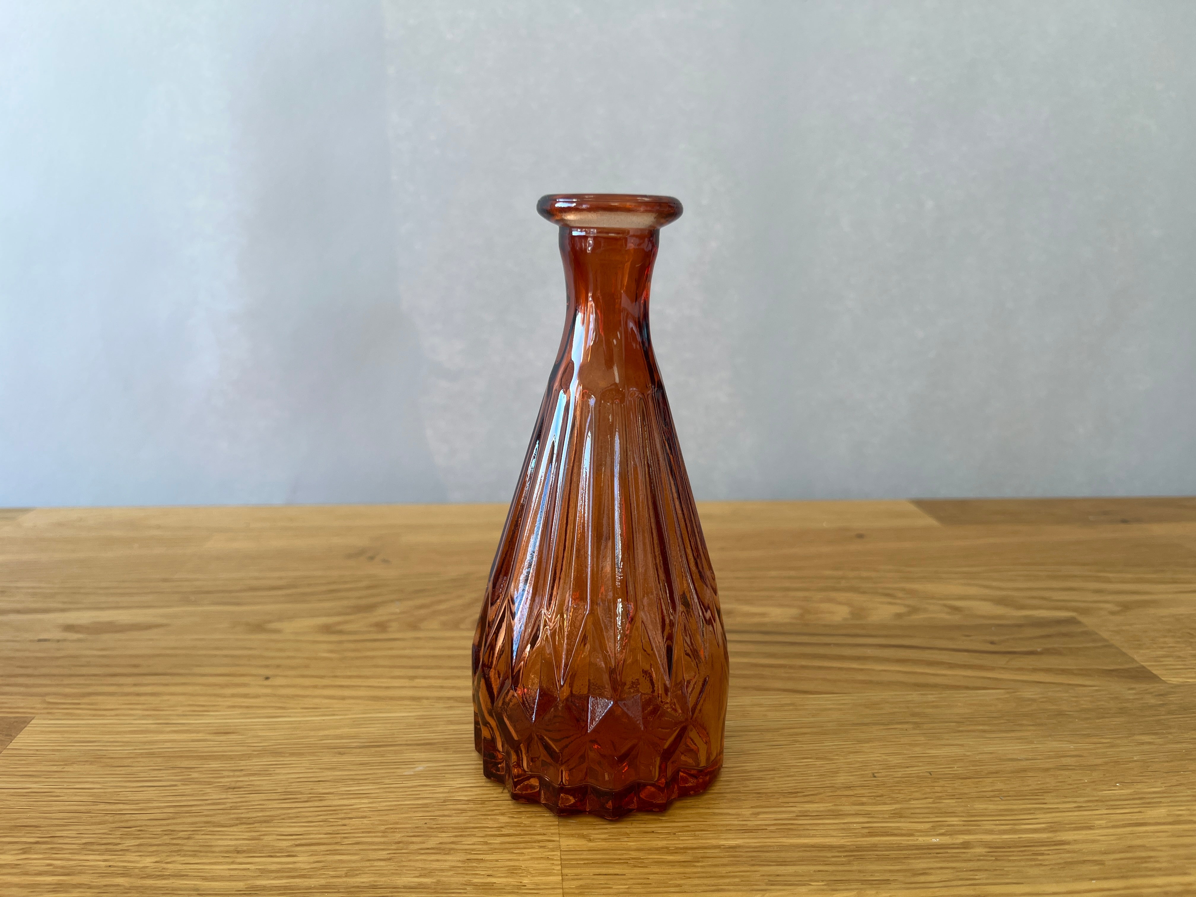 Amber Glass Bud Vase