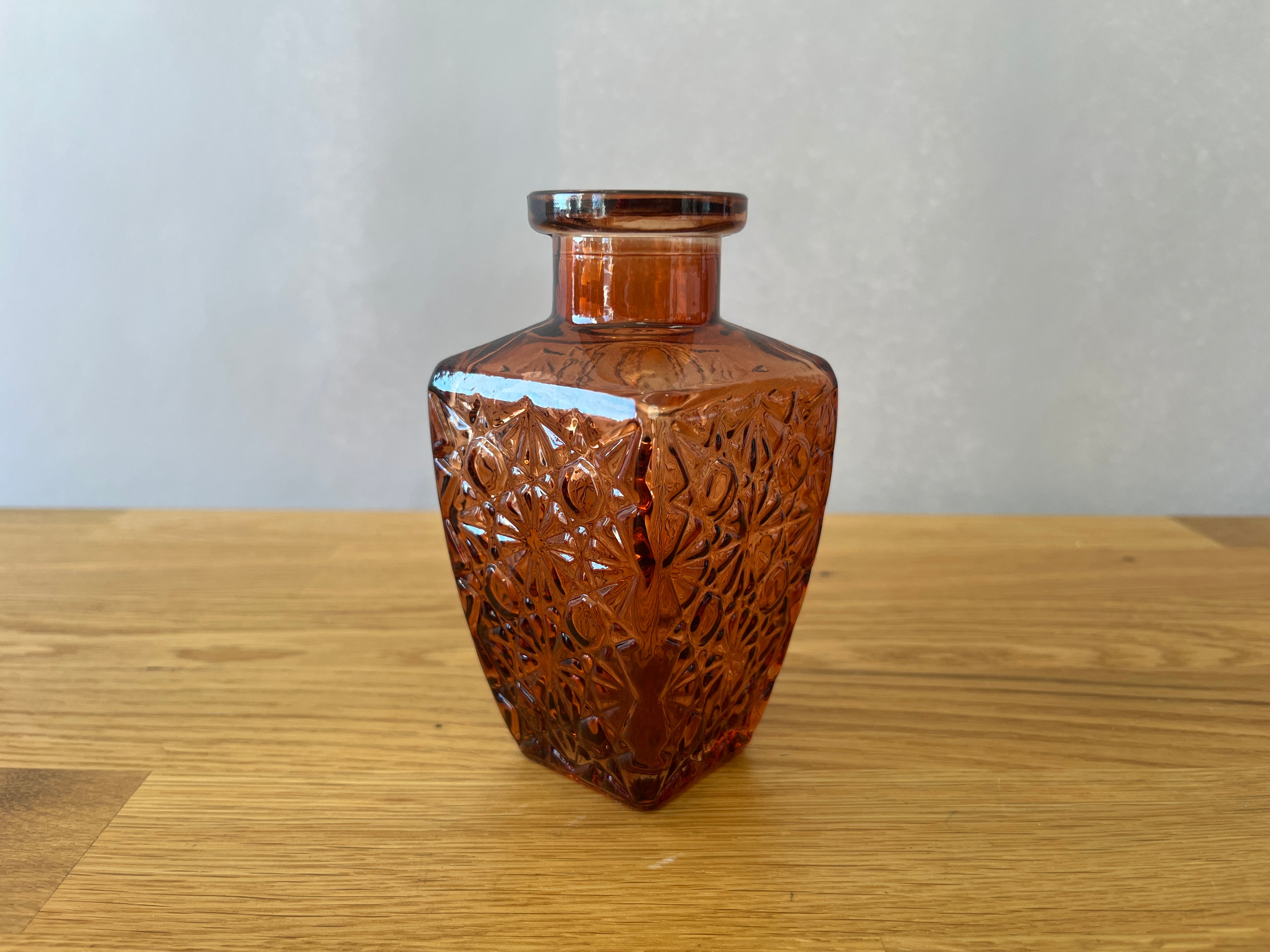 Amber Glass Bud Vase