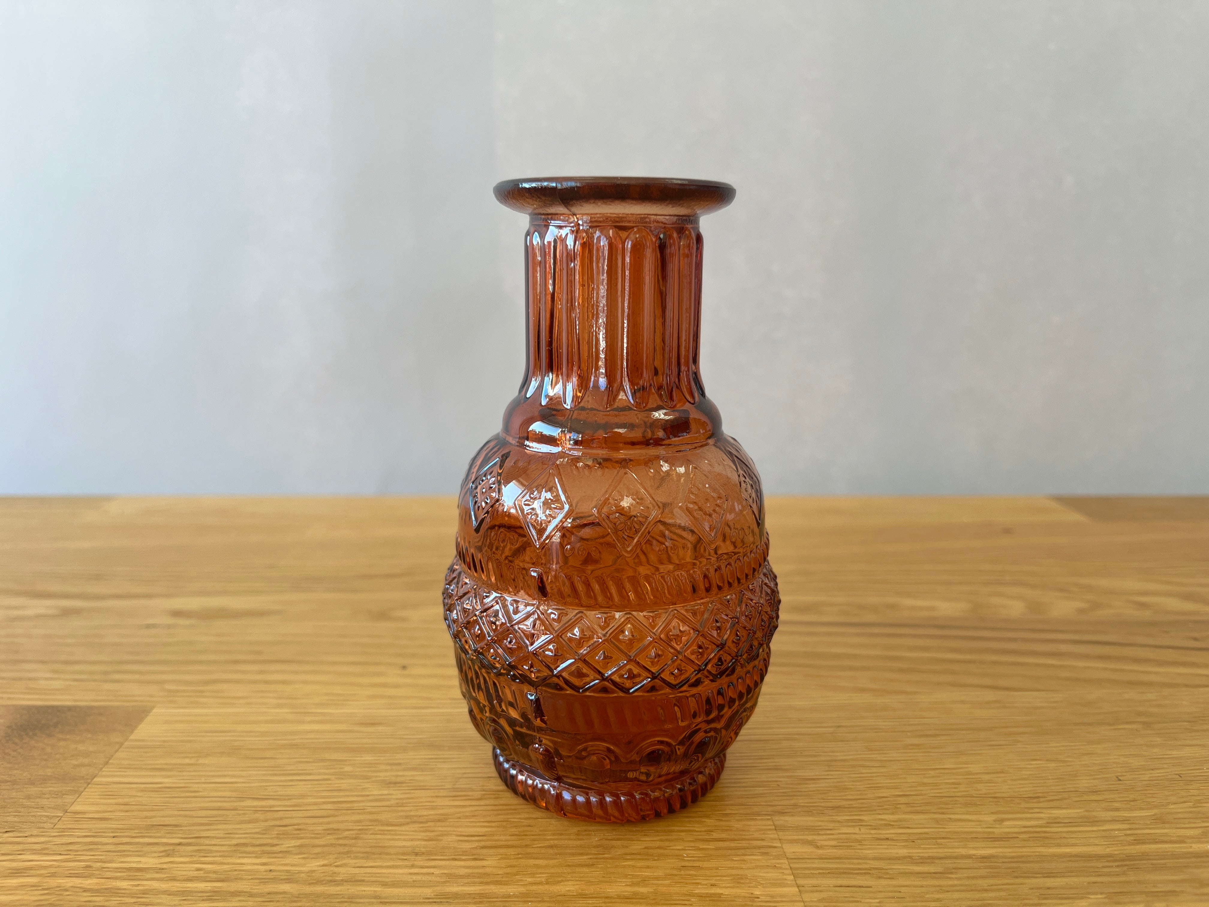Amber Glass Bud Vase
