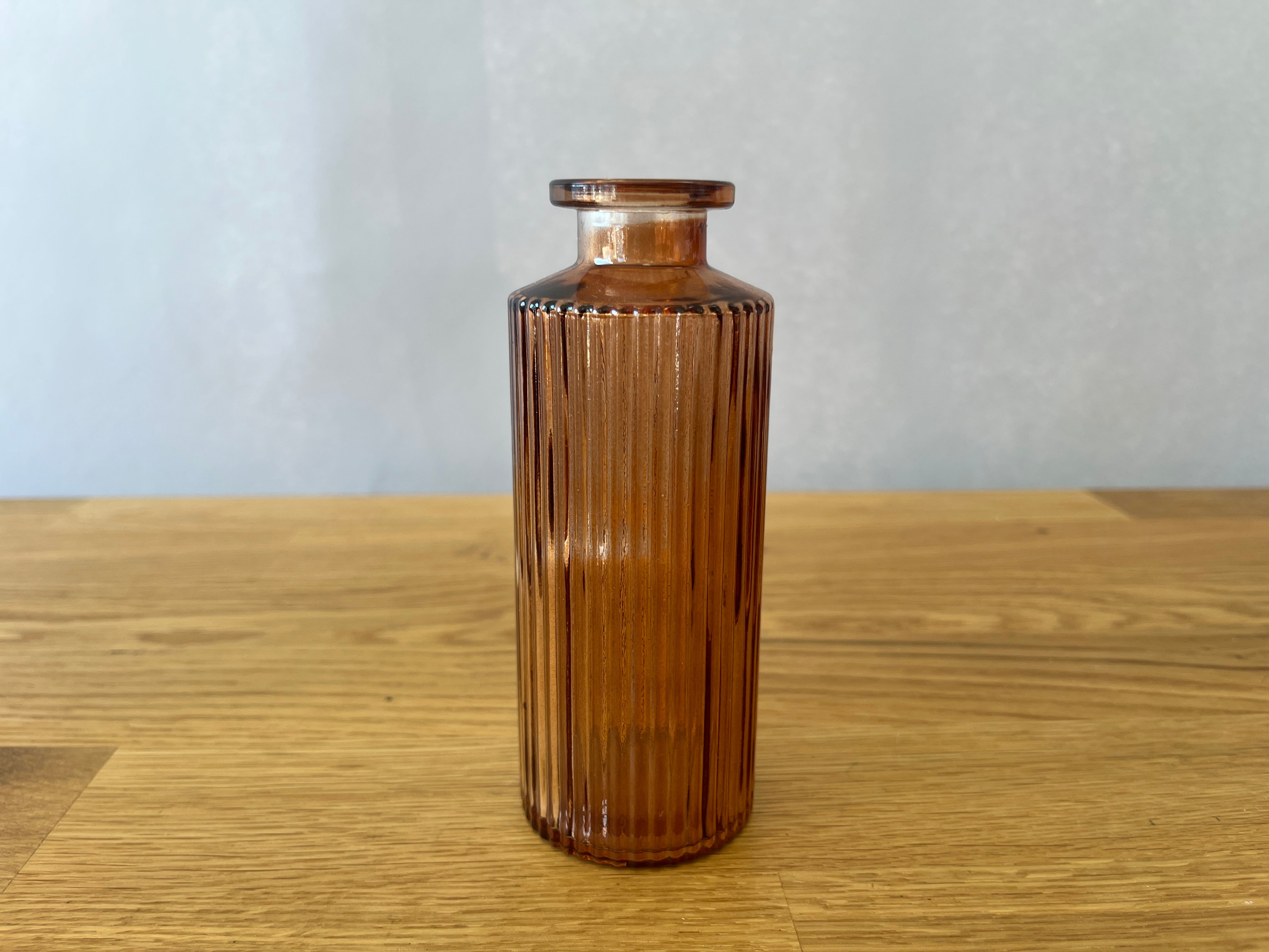 Amber Glass Bud Vase