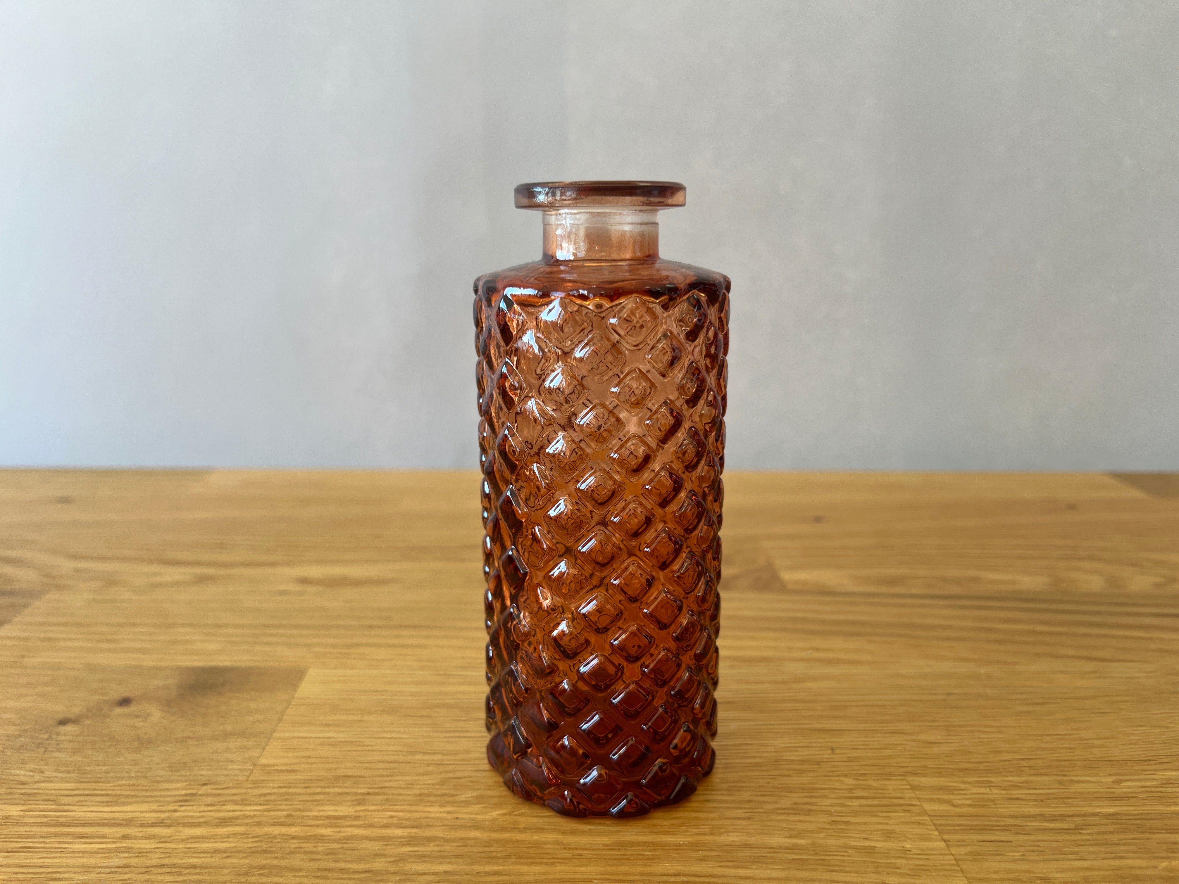 Amber Glass Bud Vase