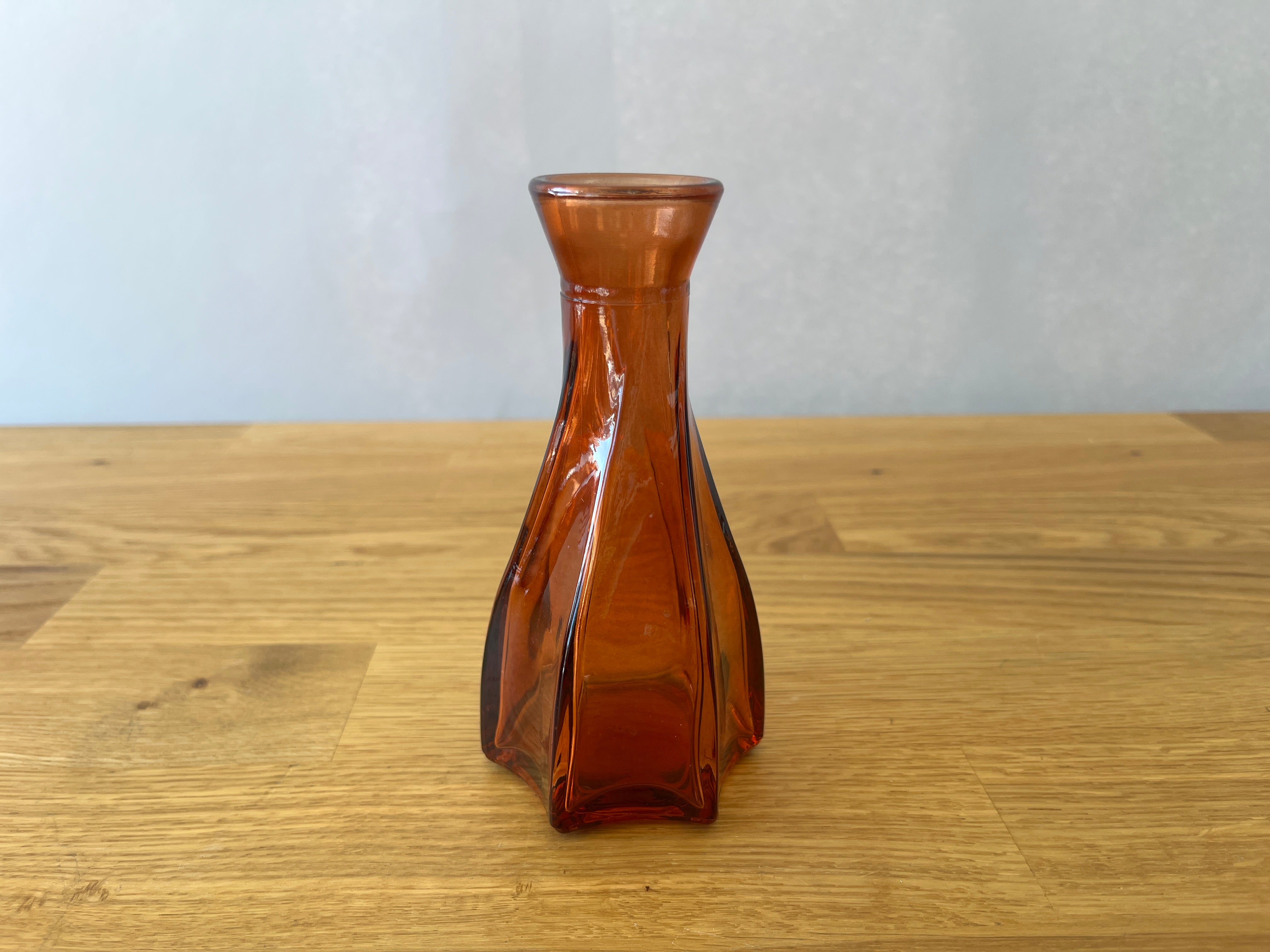 Amber Glass Bud Vase