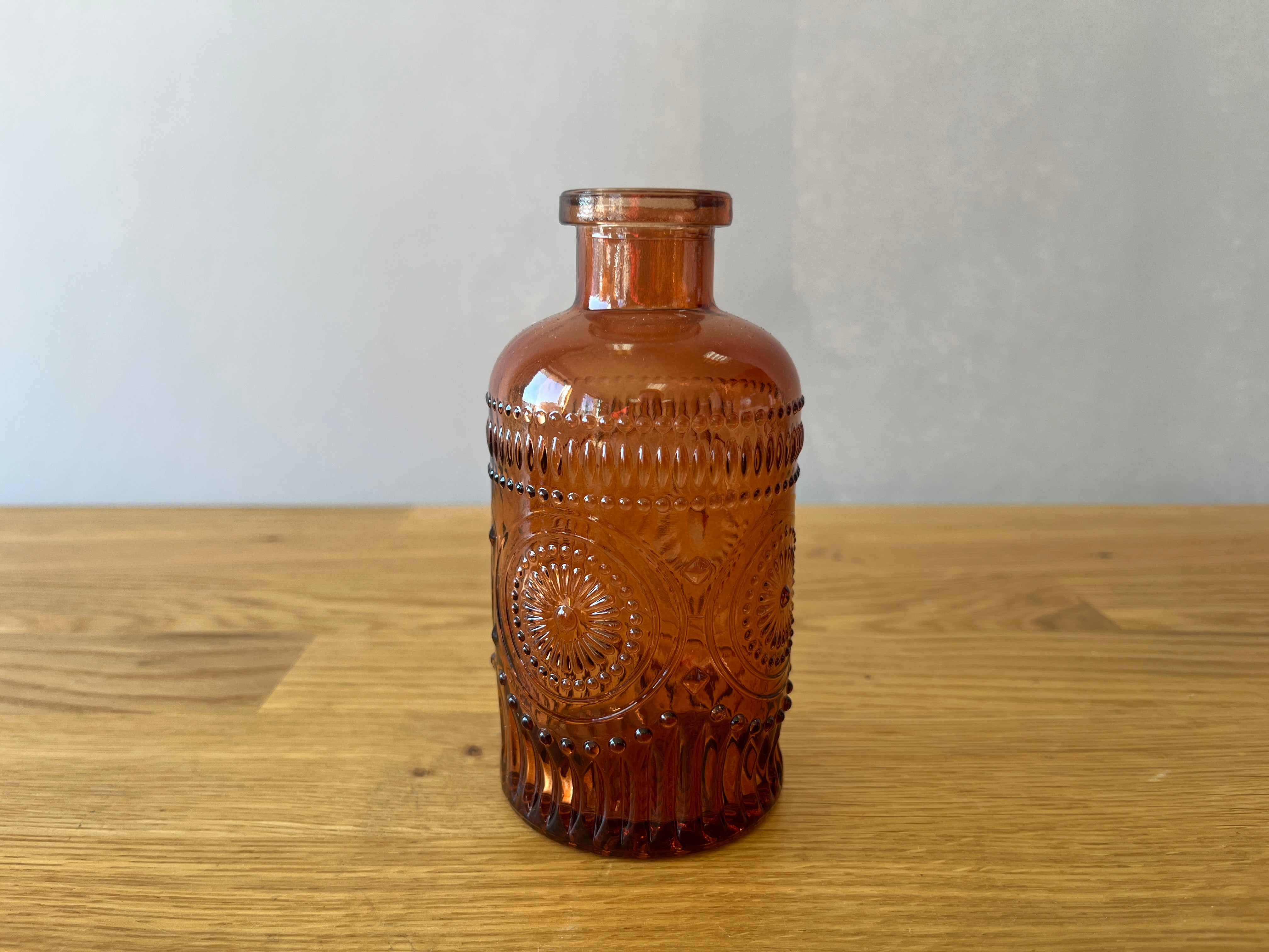 Amber Glass Bud Vase