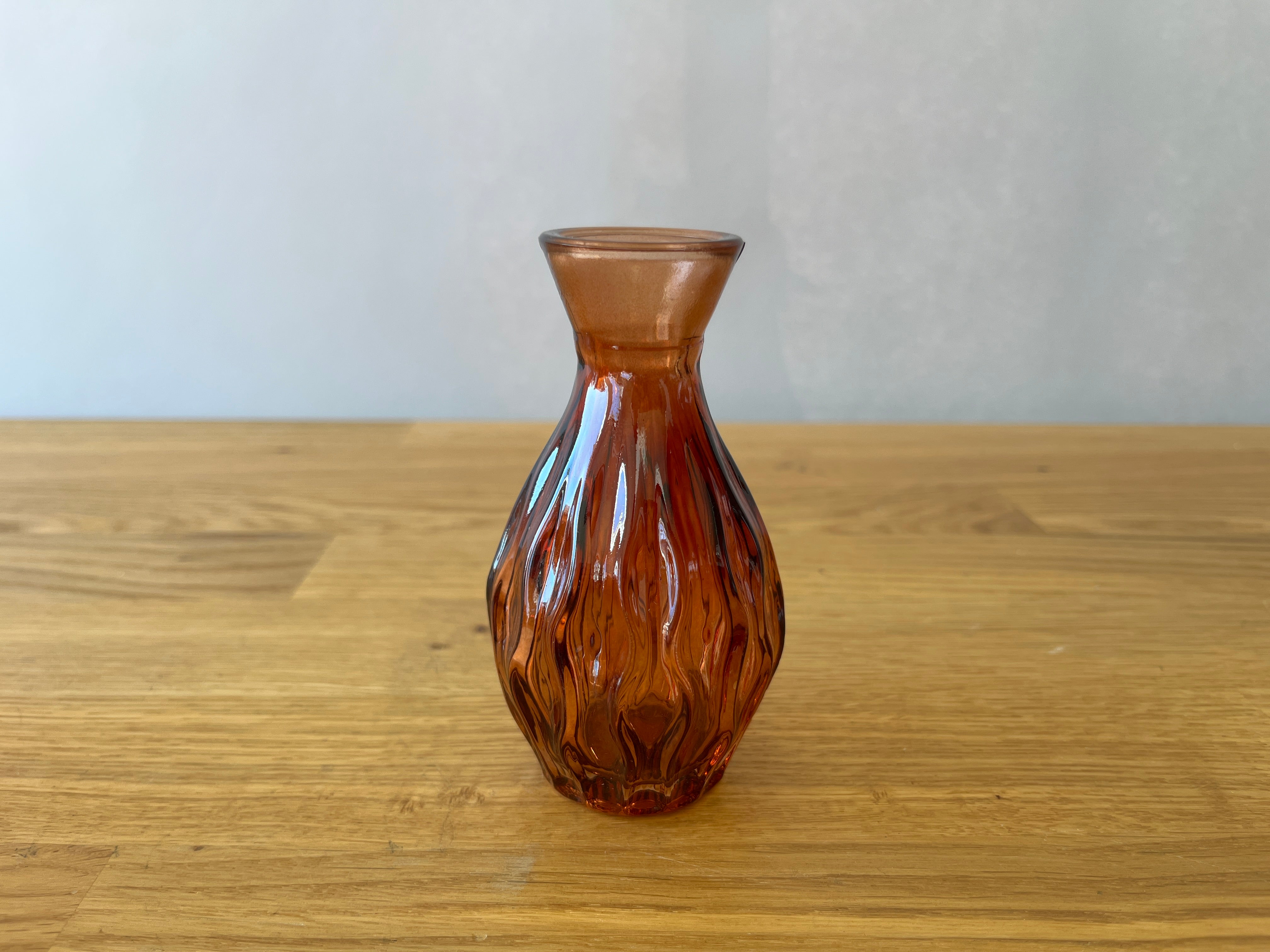 Amber Glass Bud Vase