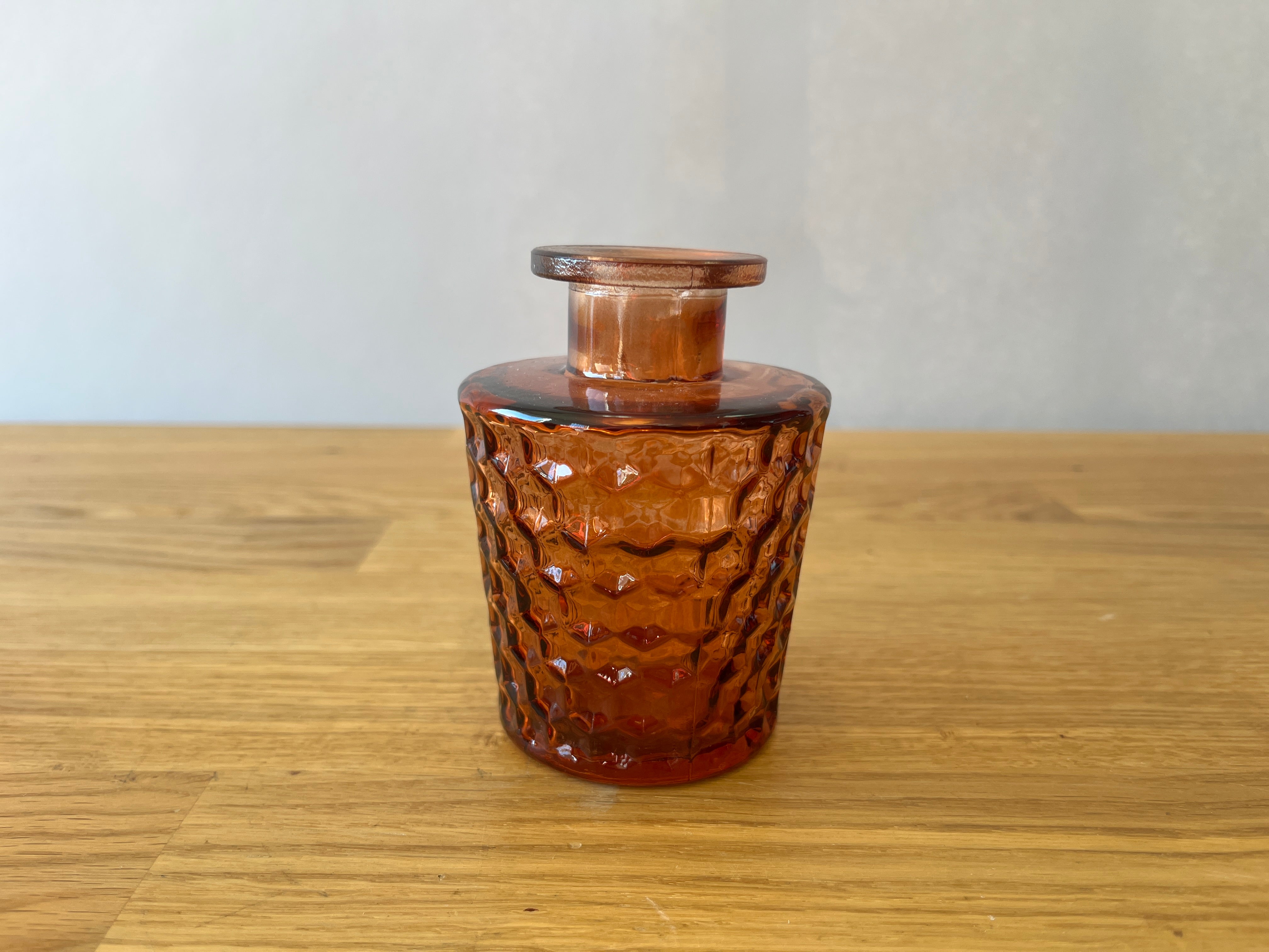 Amber Glass Bud Vase
