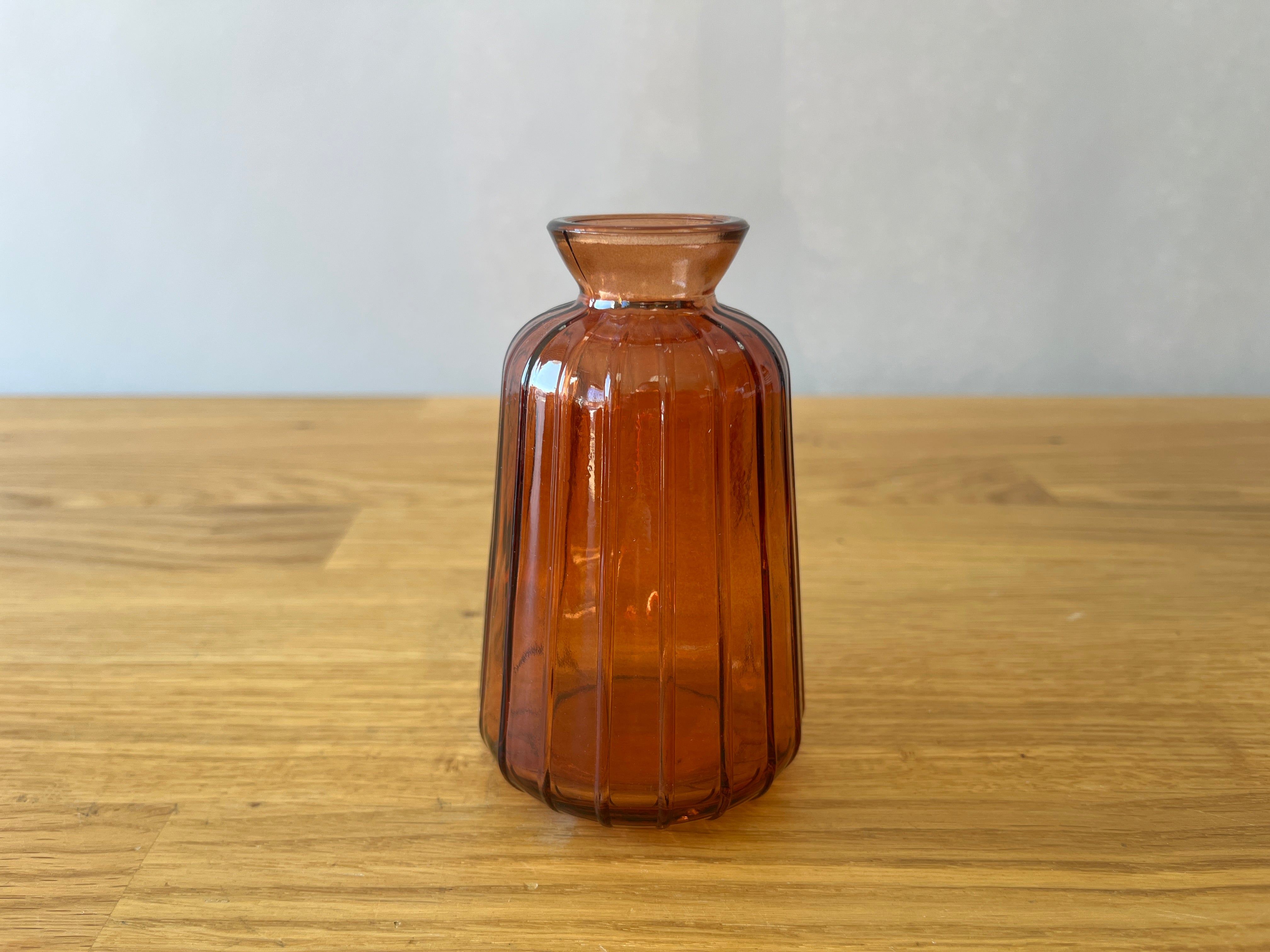 Amber Glass Bud Vase