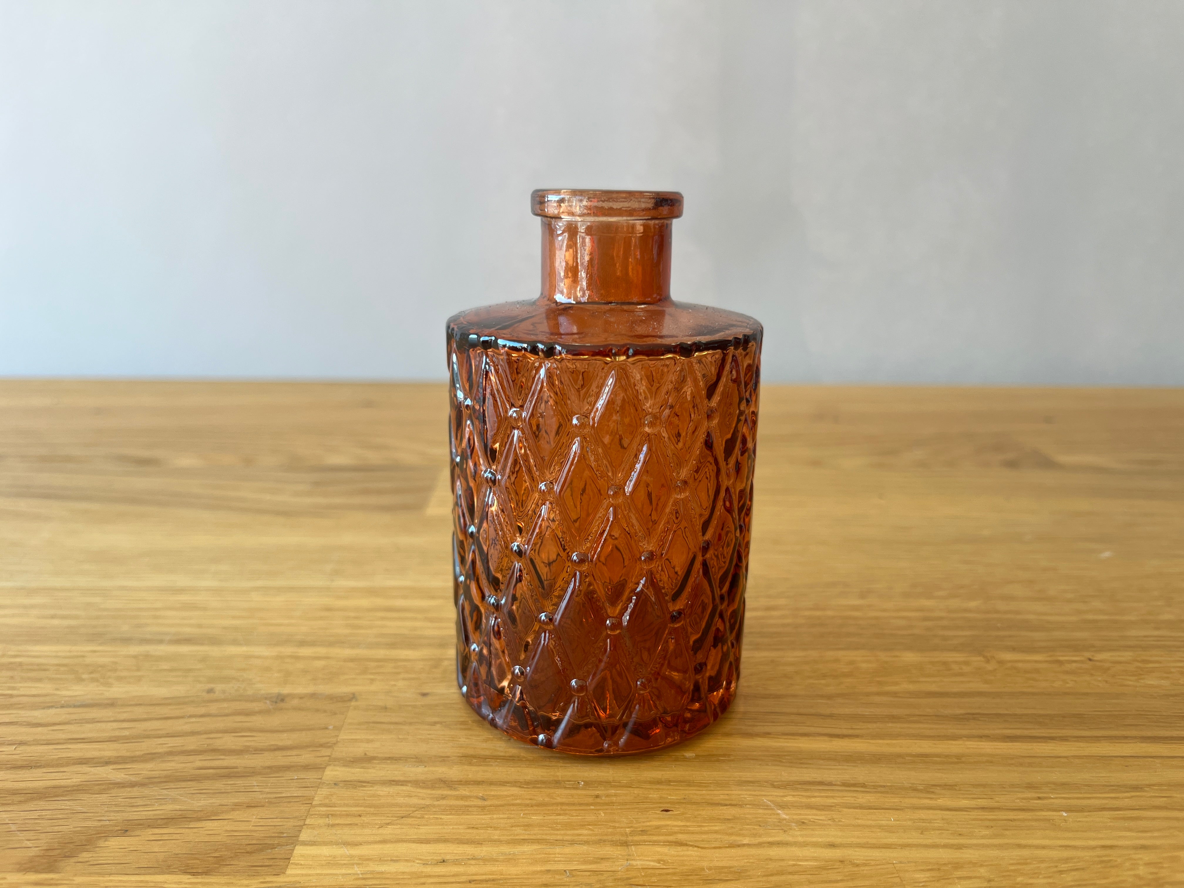 Amber Glass Bud Vase