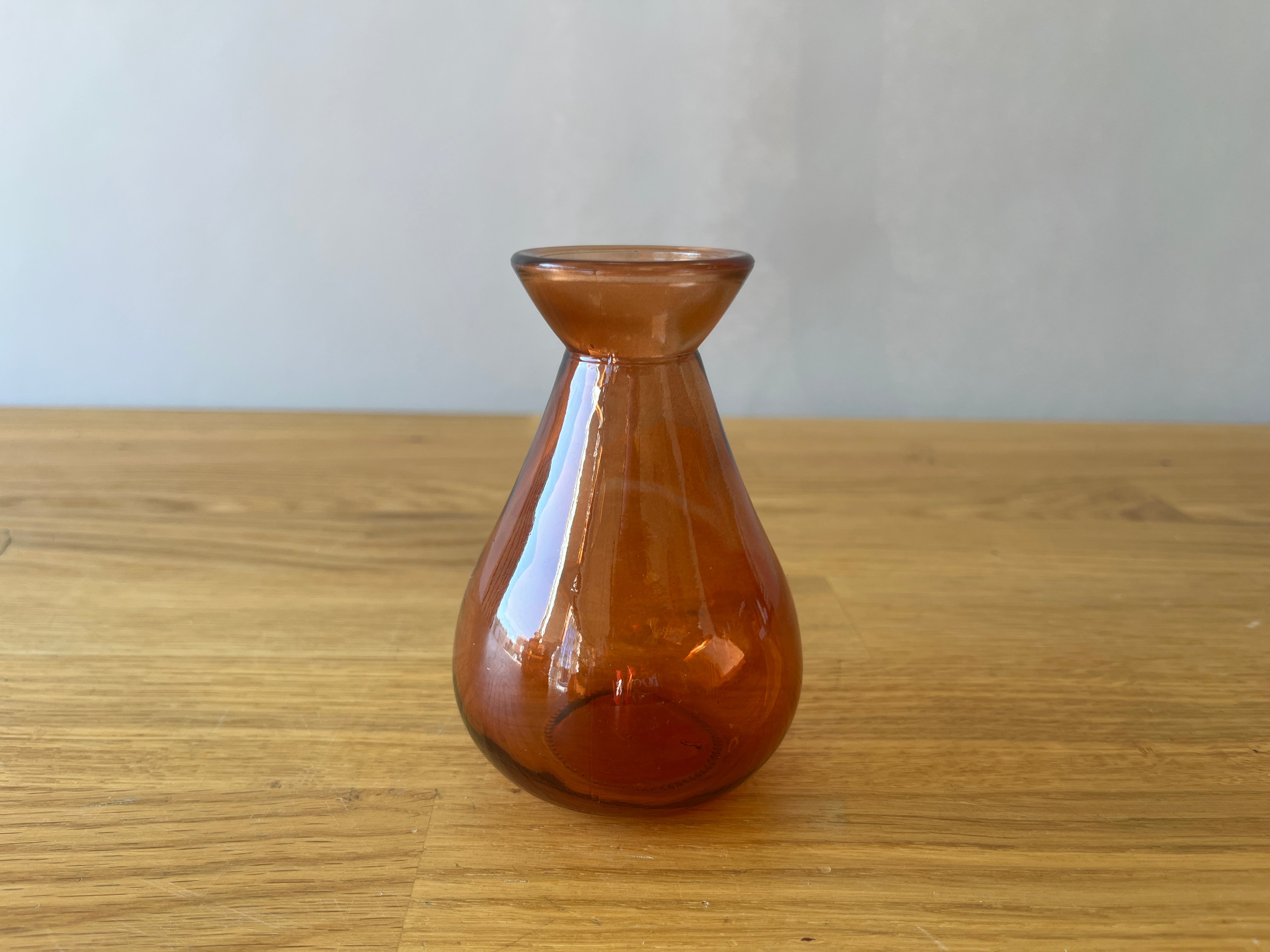 Amber Glass Bud Vase