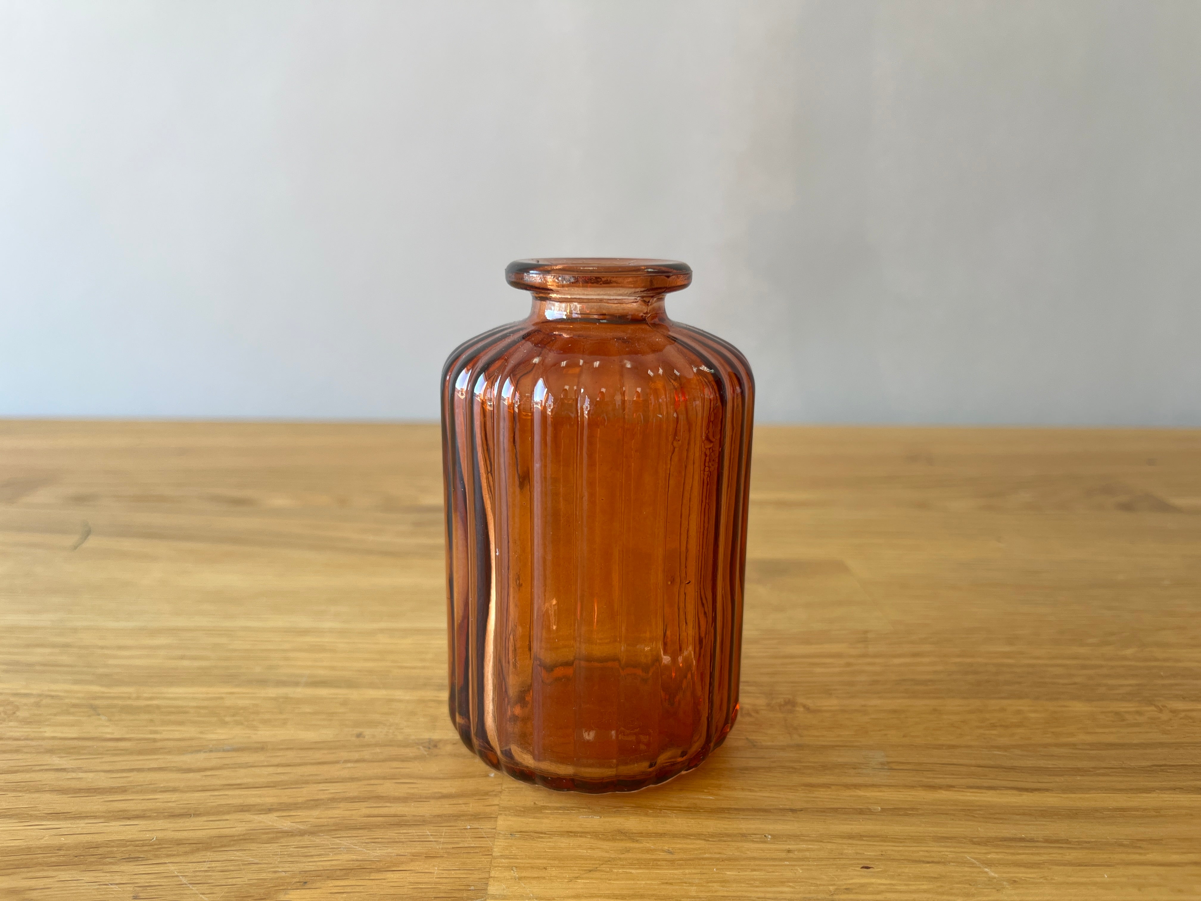 Amber Glass Bud Vase