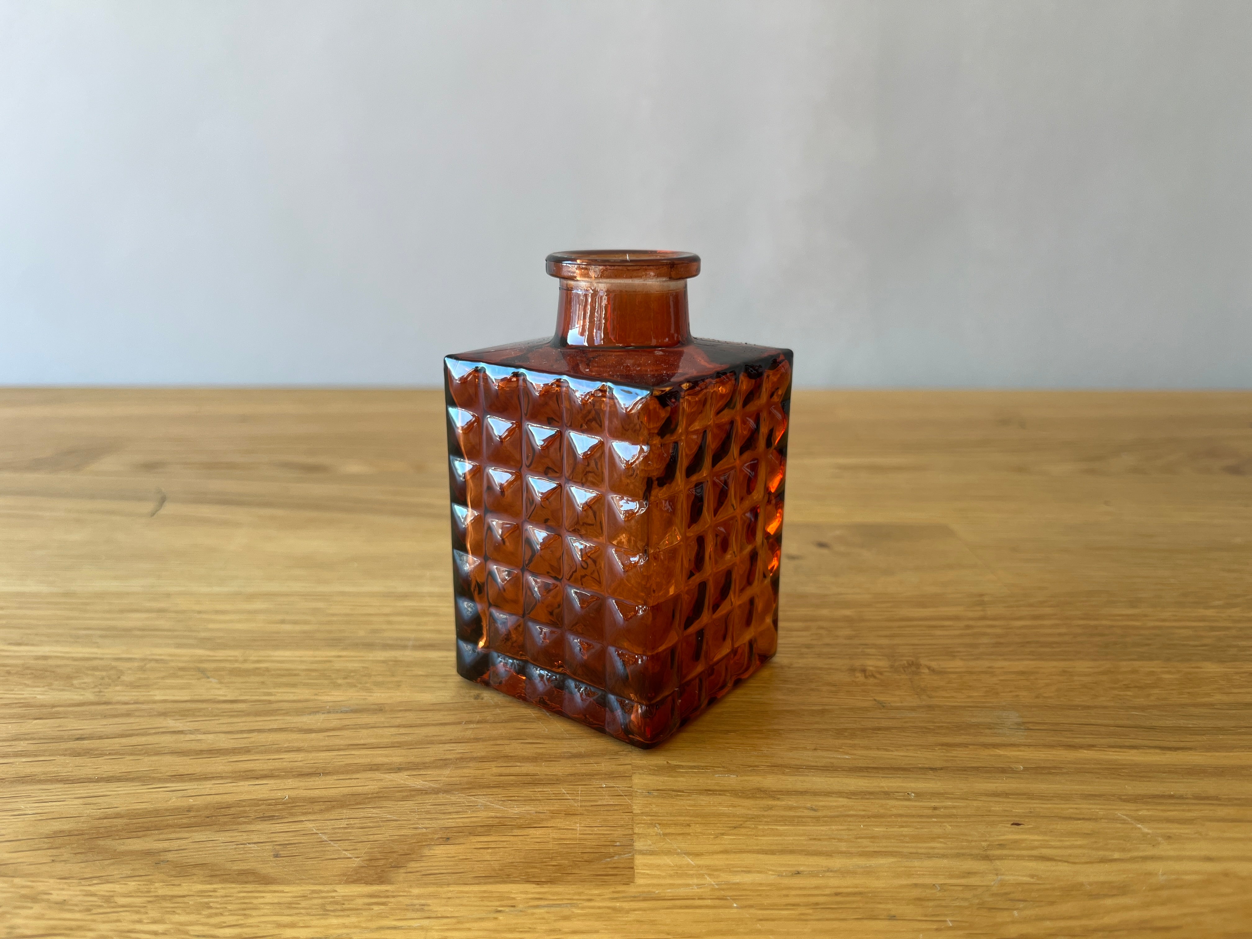 Amber Glass Bud Vase